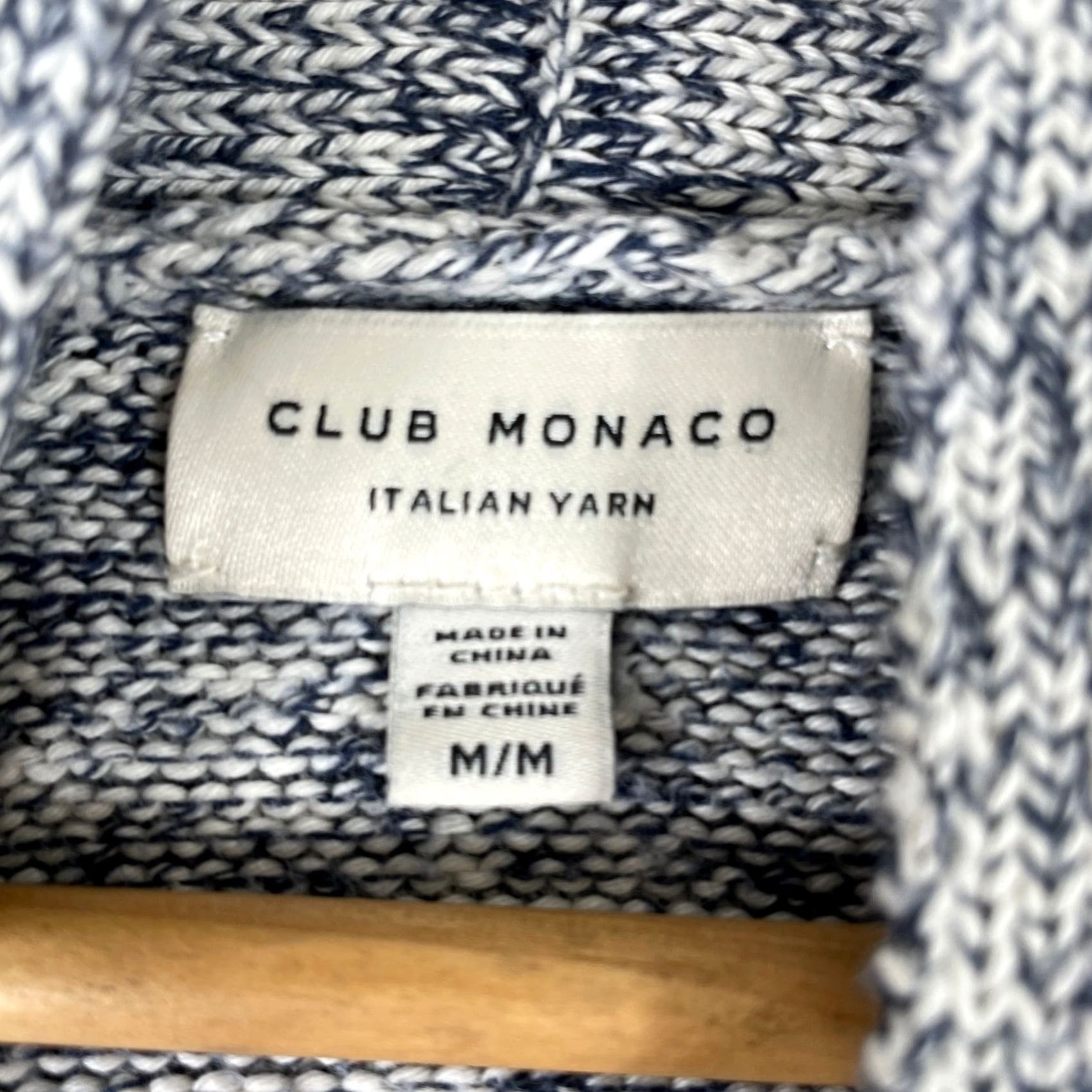 Club Monaco Club Monaco Cardigan Womens M Blue Shawl Collar Italian Knit Sweater Size M / US 6-8 / IT 42-44 - 3 Thumbnail