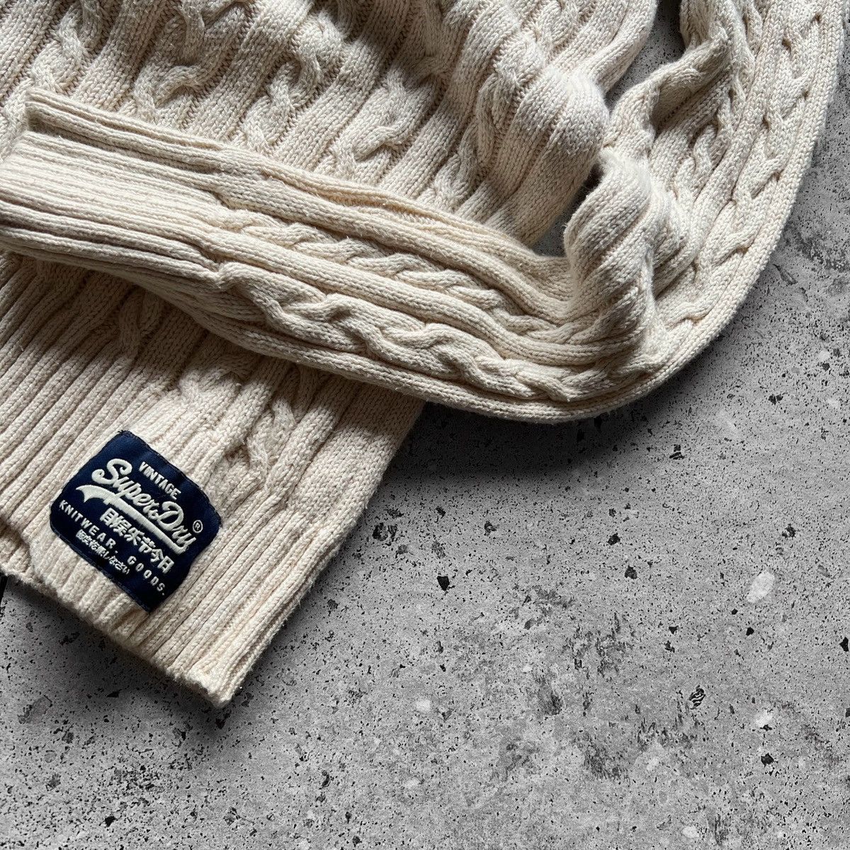 Superdry SuperDry Mens Beige Jacob Lite Cable Knit Crew Neck Sweater Size US M / EU 48-50 / 2 - 5 Thumbnail