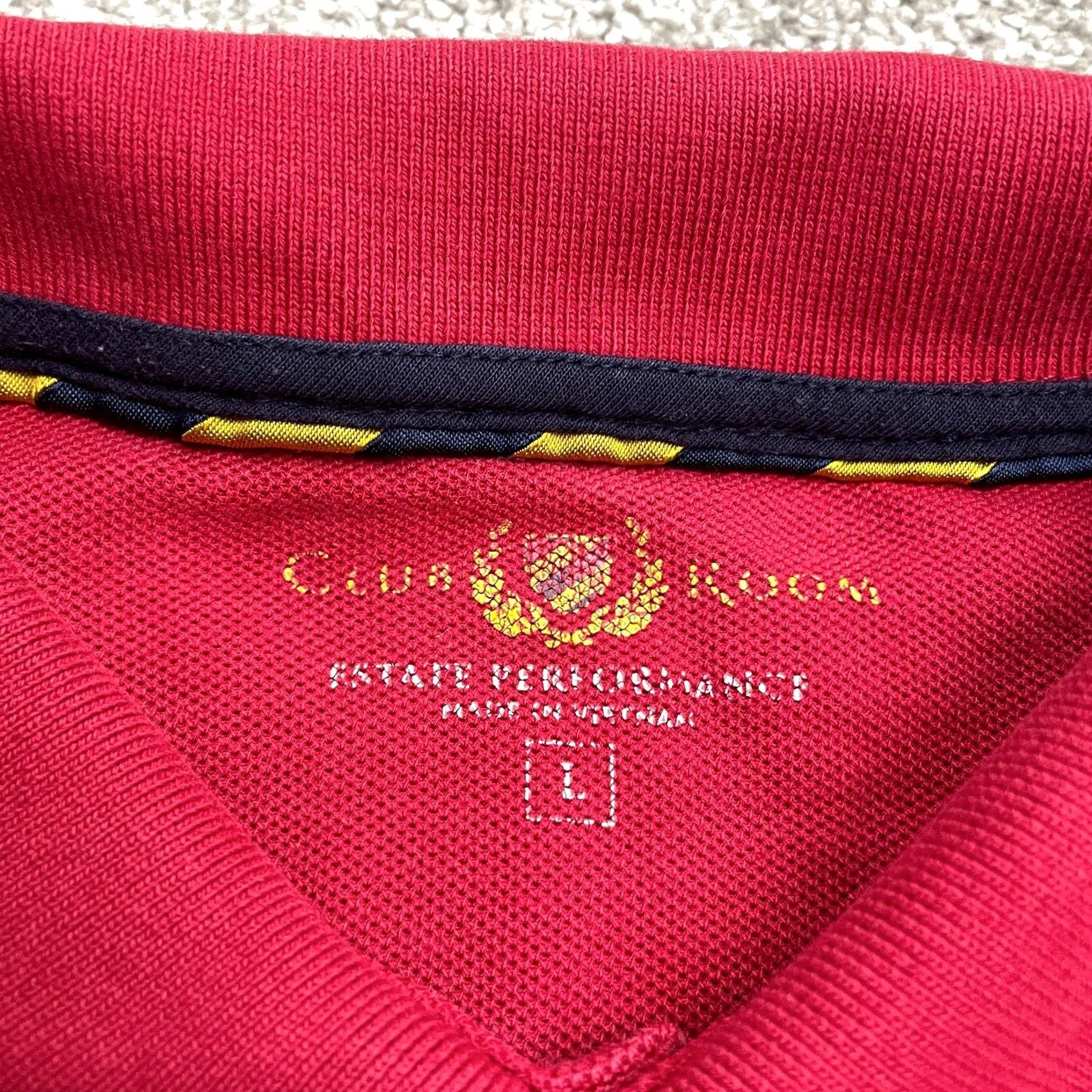 Club Room VINTAGE Club Room Polo Shirt Mens L Red Short Sleeve Cotton Casual Golf Size US L / EU 52-54 / 3 - 6 Thumbnail