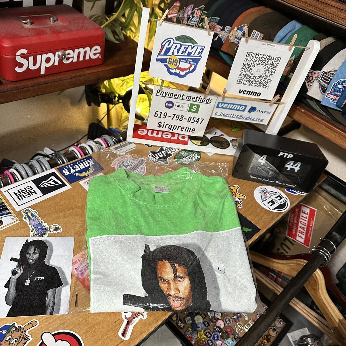 Fuck The Population Ftp BLACK KRAY PHOTO TEE ( Glime ) Size US L / EU 52-54 / 3 - 1 Thumbnail