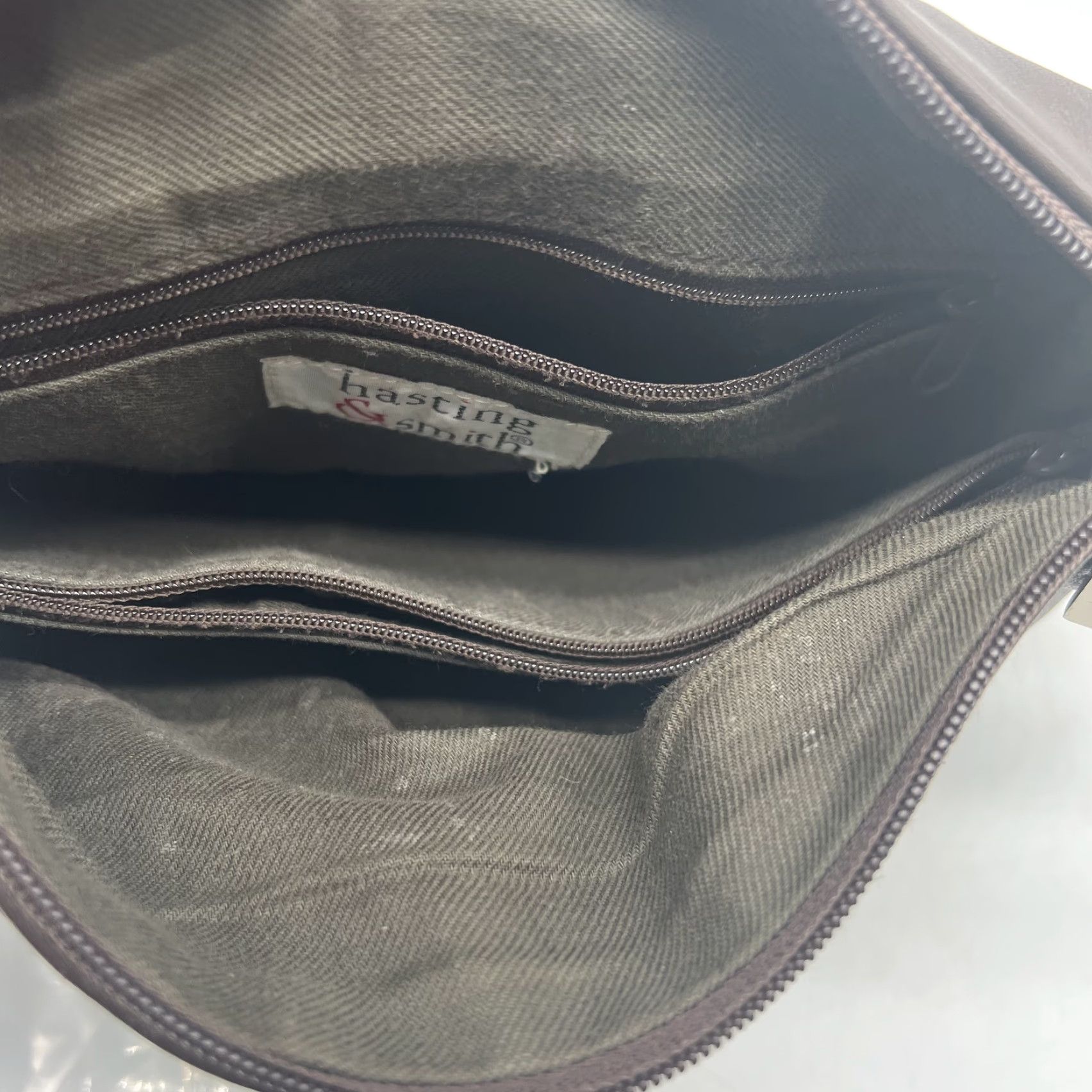 Vintage Hasting & Smith Women Bag Shoulder Bag 9X10 Brown Leather Anti-Theft Multi Pockets Casual Classic Size ONE SIZE - 6 Thumbnail