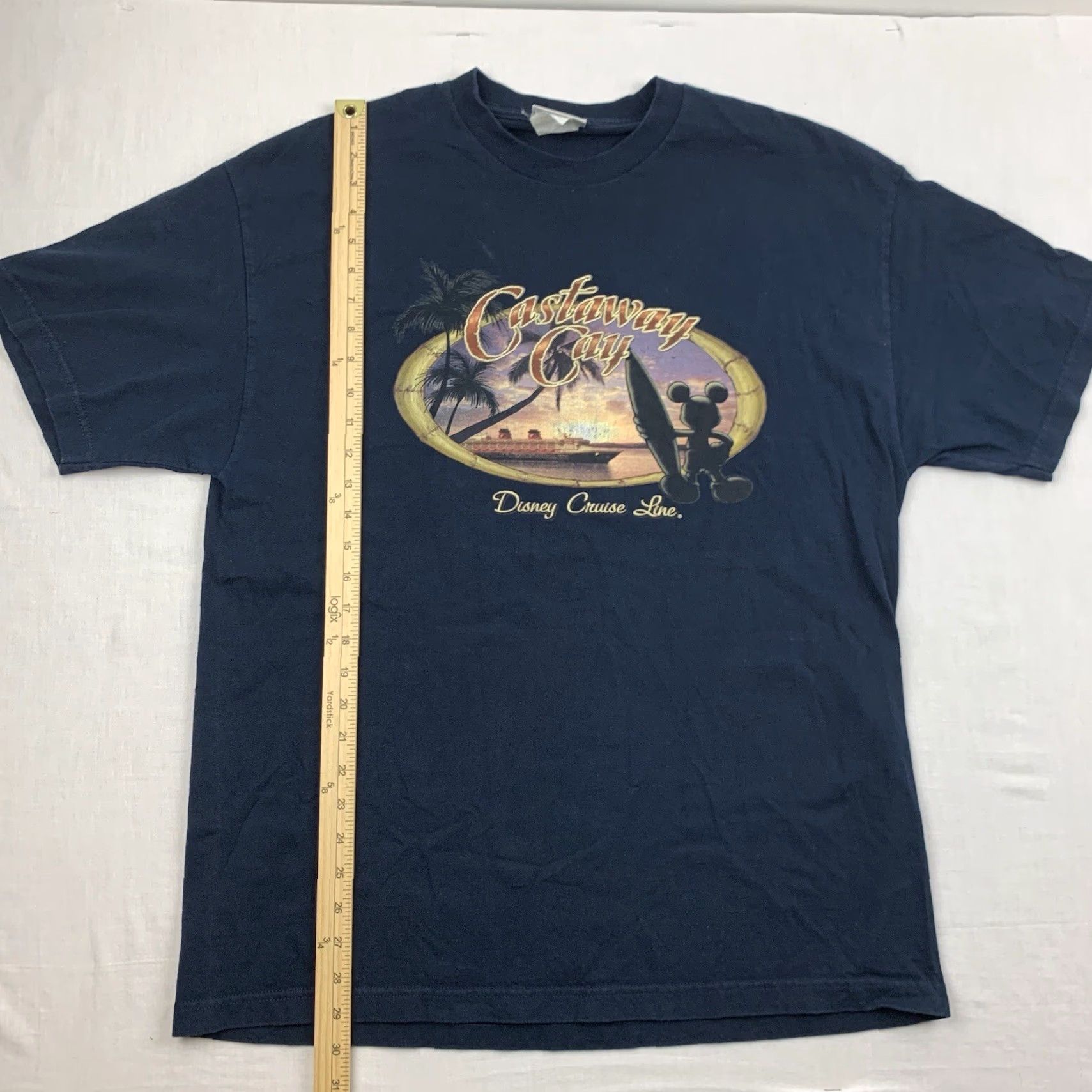 Disney VINTAGE Disney Castaway Cay Shirt Adult XL Blue Y2K Vacation 90s Mens Size US XL / EU 56 / 4 - 4 Thumbnail