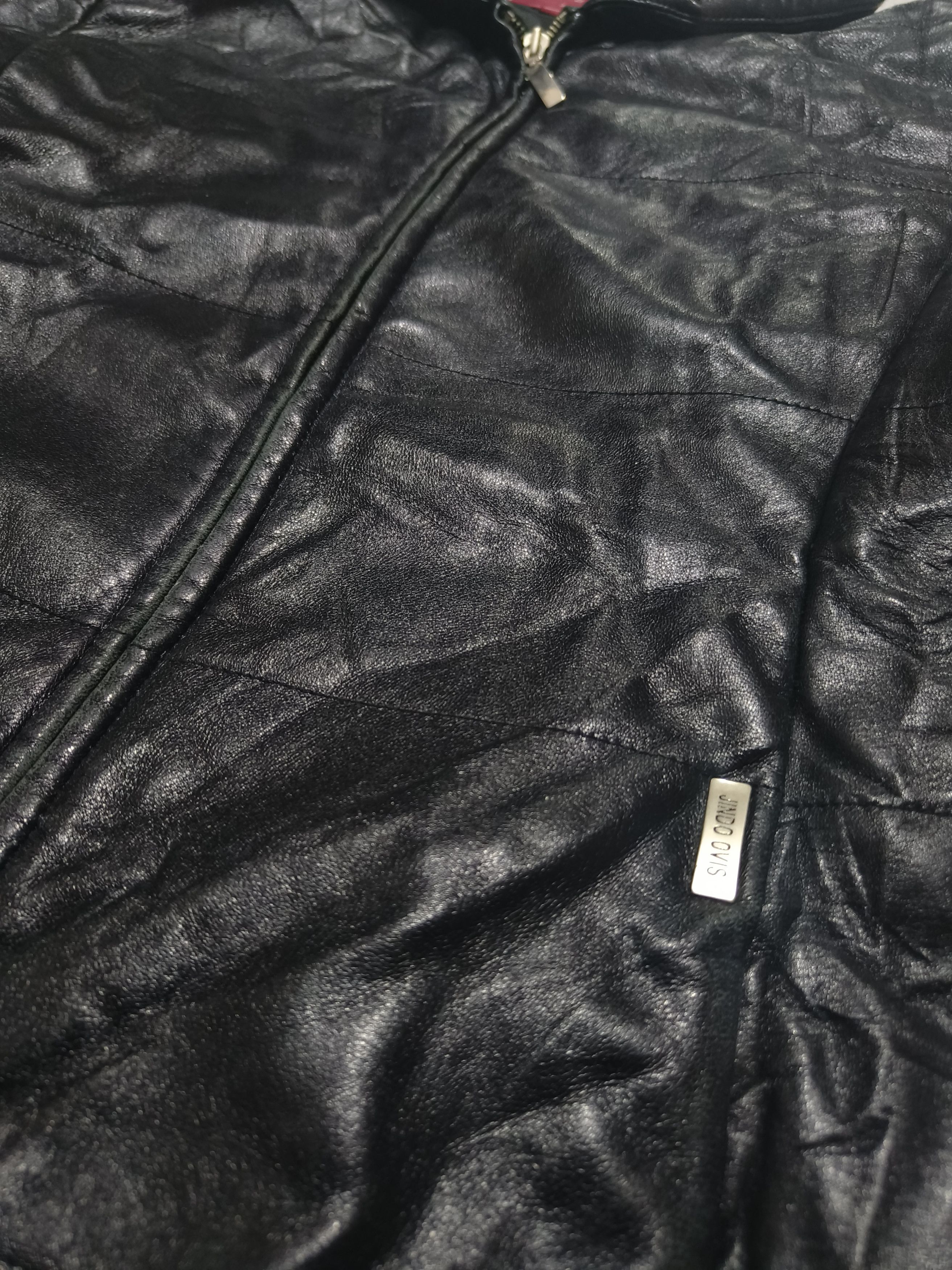 Vintage Vintage Women's JINDO OVIS Black Genuine Leather Coat Jacket Size M / US 6-8 / IT 42-44 - 6 Thumbnail