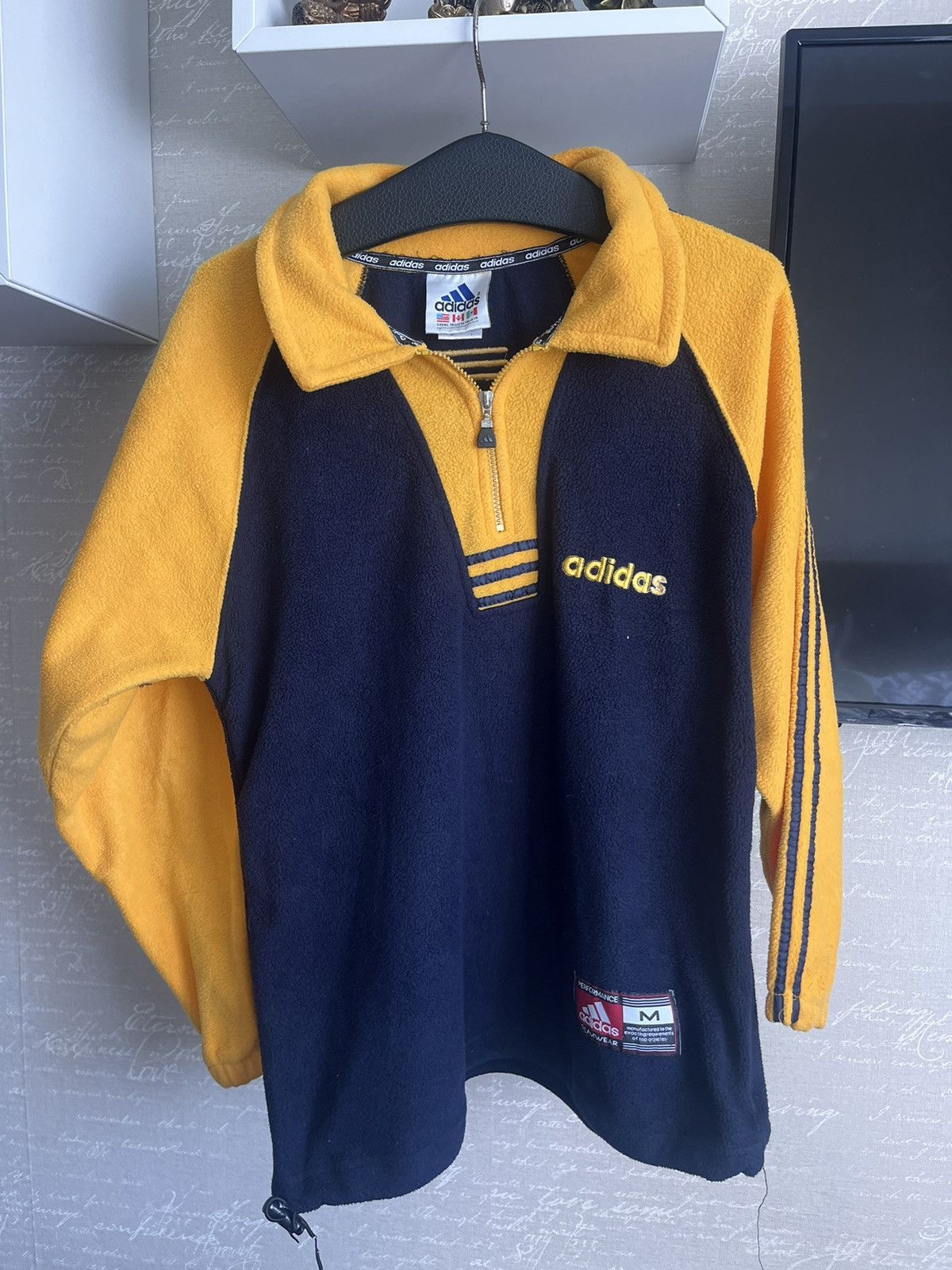 Adidas × Vintage Vintage Adidas Fleece Sweater / Pullover / Activewear Size US M / EU 48-50 / 2 - 1 Thumbnail