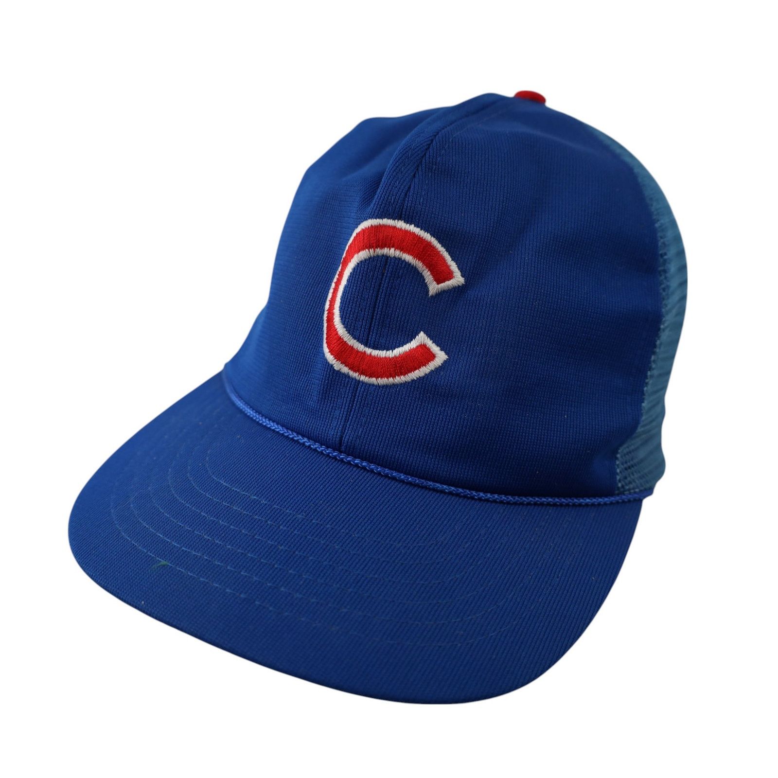 MLB Vintage 80s Chicago Cubs Mesh Trucker Hat Size ONE SIZE - 1 Thumbnail