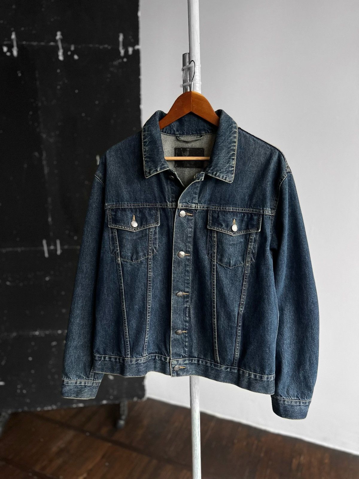 Hugo × Hugo Boss × Vintage Hugo Boss Mens Vintage 90s Blue Long Sleeve Denim Jacket Size US M / EU 48-50 / 2 - 1 Thumbnail