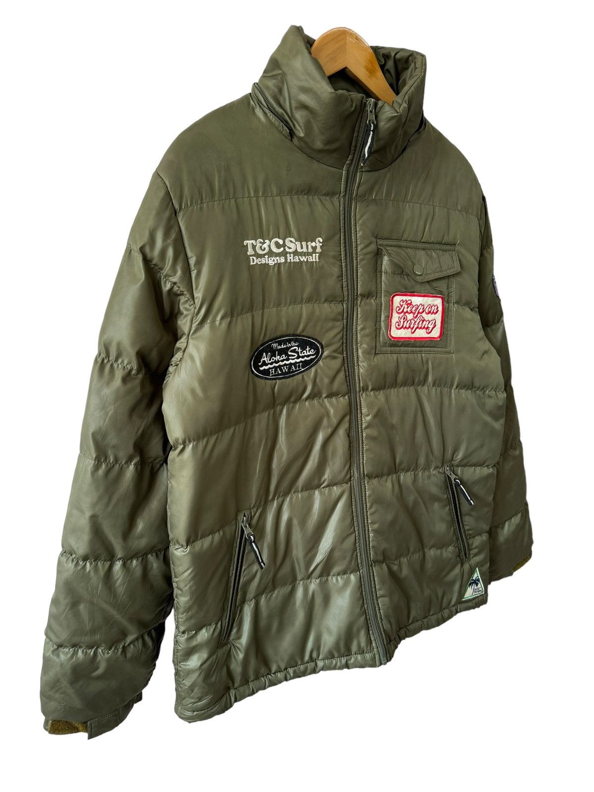 Japanese Brand Vintage T&C Surf Patches Puffer Jacket Hooded Size US L / EU 52-54 / 3 - 2 Thumbnail