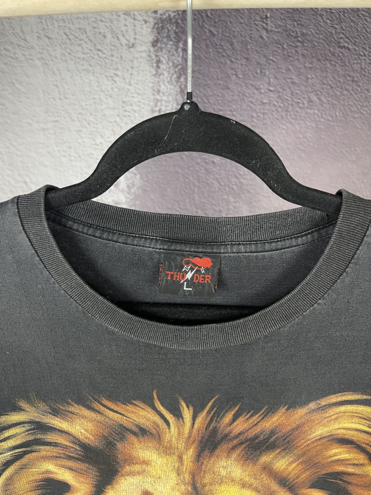 Vintage Thunder Lion 🦁 animal double side vintage tee shirt Size US L / EU 52-54 / 3 - 5 Thumbnail