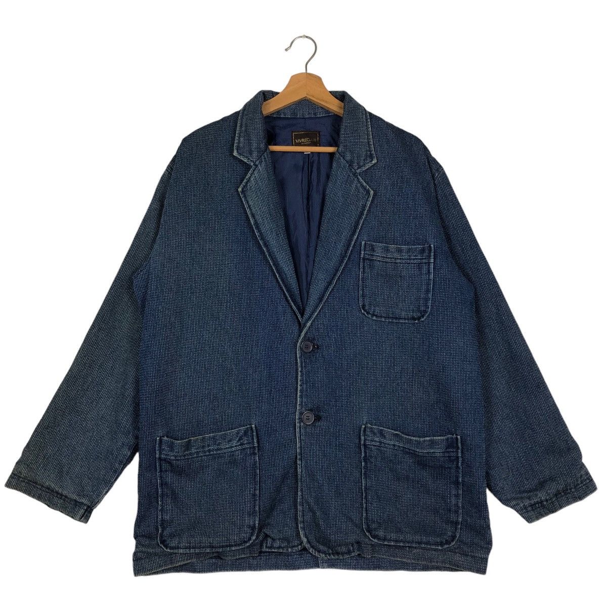 Issey Miyake 🔥90’s Vivreclub Issey Miyake Japan Denim Jacket Work Size US L / EU 52-54 / 3 - 1 Thumbnail
