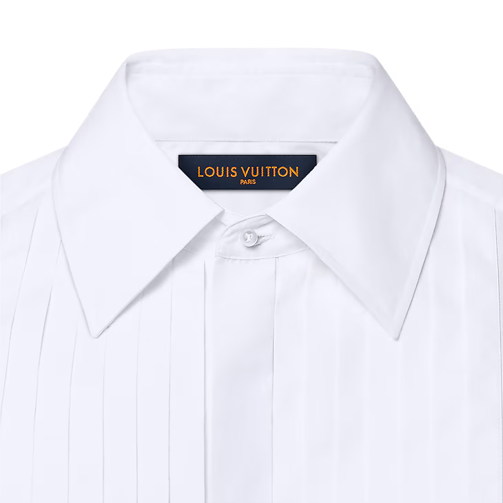 Louis Vuitton Bib Front Cotton Evening Shirt - 38 M Size 38R - 2 Thumbnail