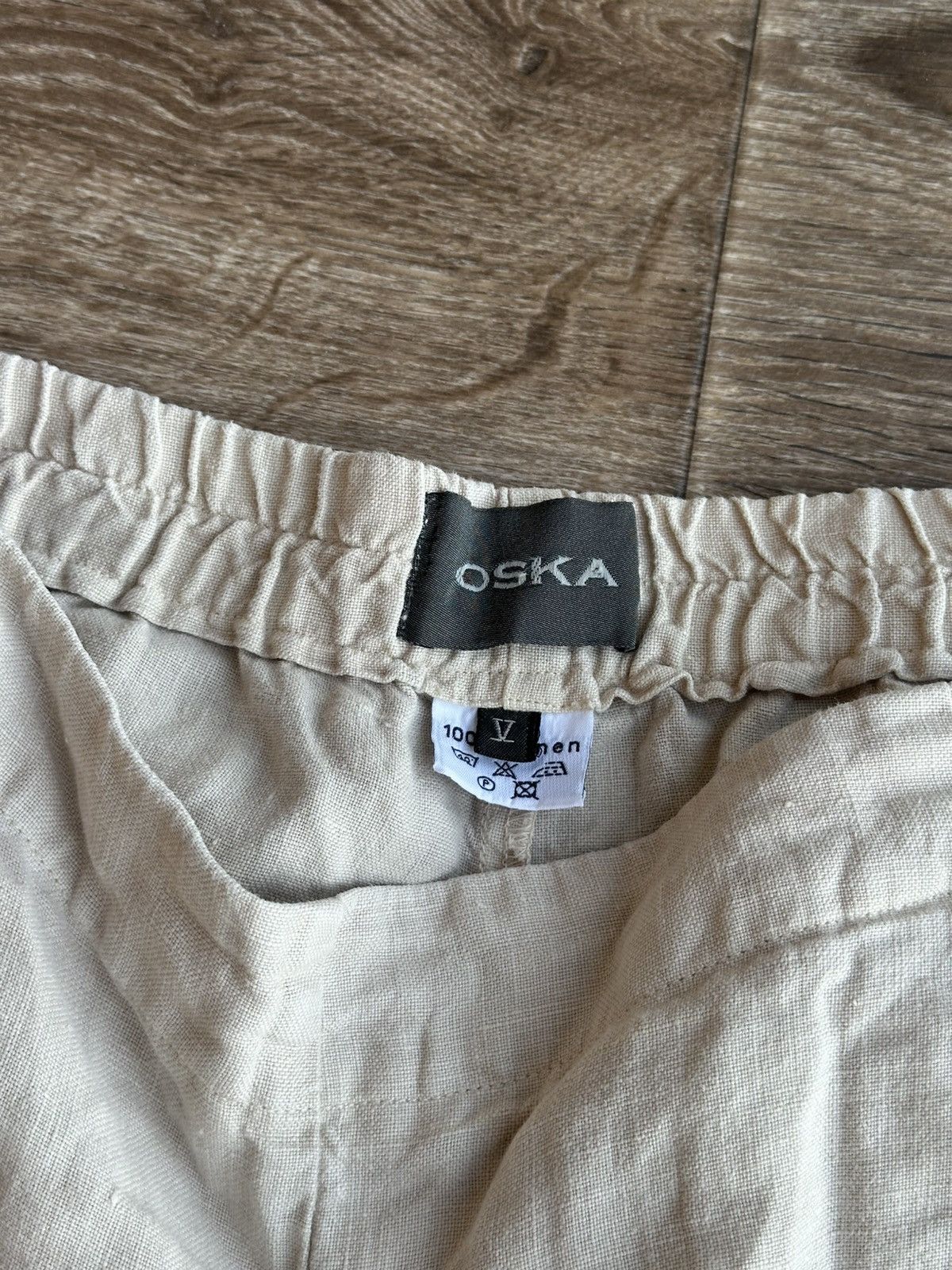 OSKA 🔥 OSKA Linen Wide Baggy Pants Trousers Cream Beige Size 34" / US 12 / IT 48 - 2 Thumbnail