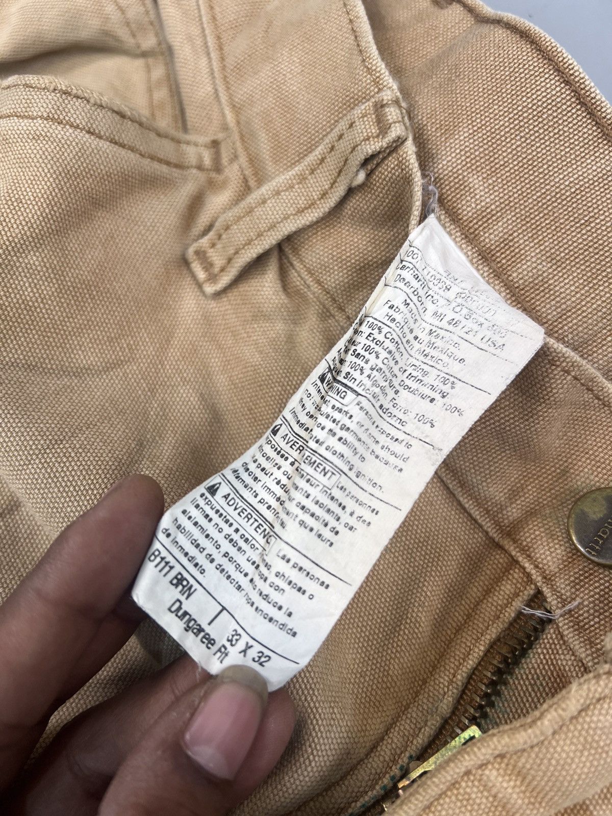 Carhartt Vintage Carhartt B111 BRN blanket line carpenter denim Size US 34 / EU 50 - 8 Thumbnail