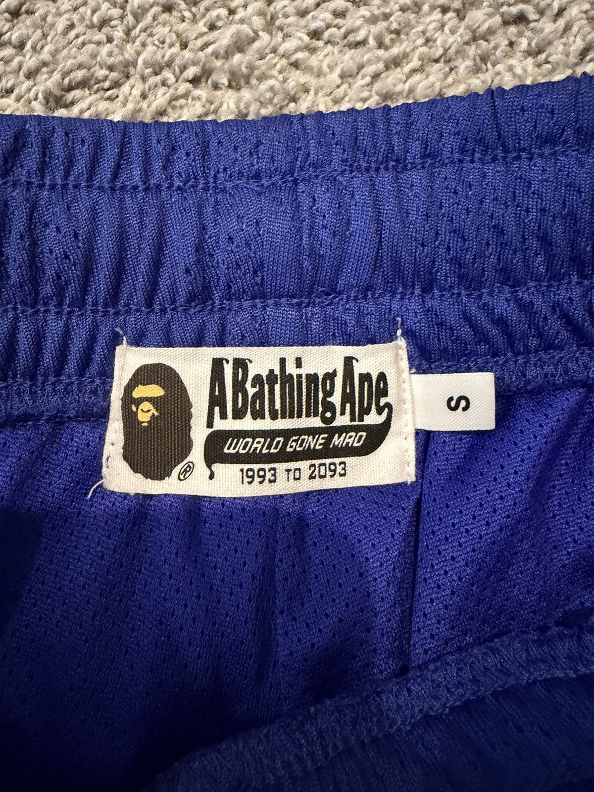 Bape BAPE Multi Logo Jacquard Relaxed Basketball Shorts Size US 29 - 3 Thumbnail