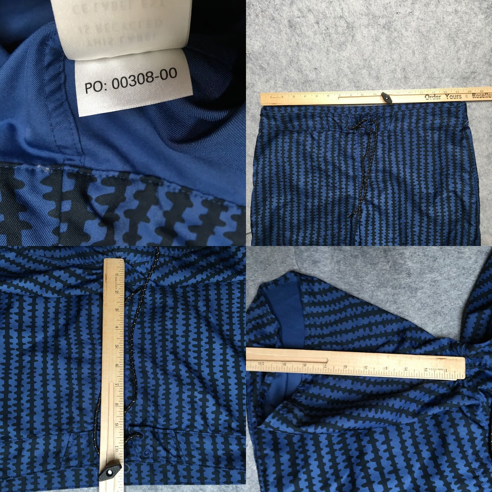 Outerknown Outerknown Board Shorts Mens 34 Blue Geometric Pattern Swim Trunk Recycled Polyester Beach Surf Quick Dry Lightweight Size US 34 / EU 50 - 8 Thumbnail