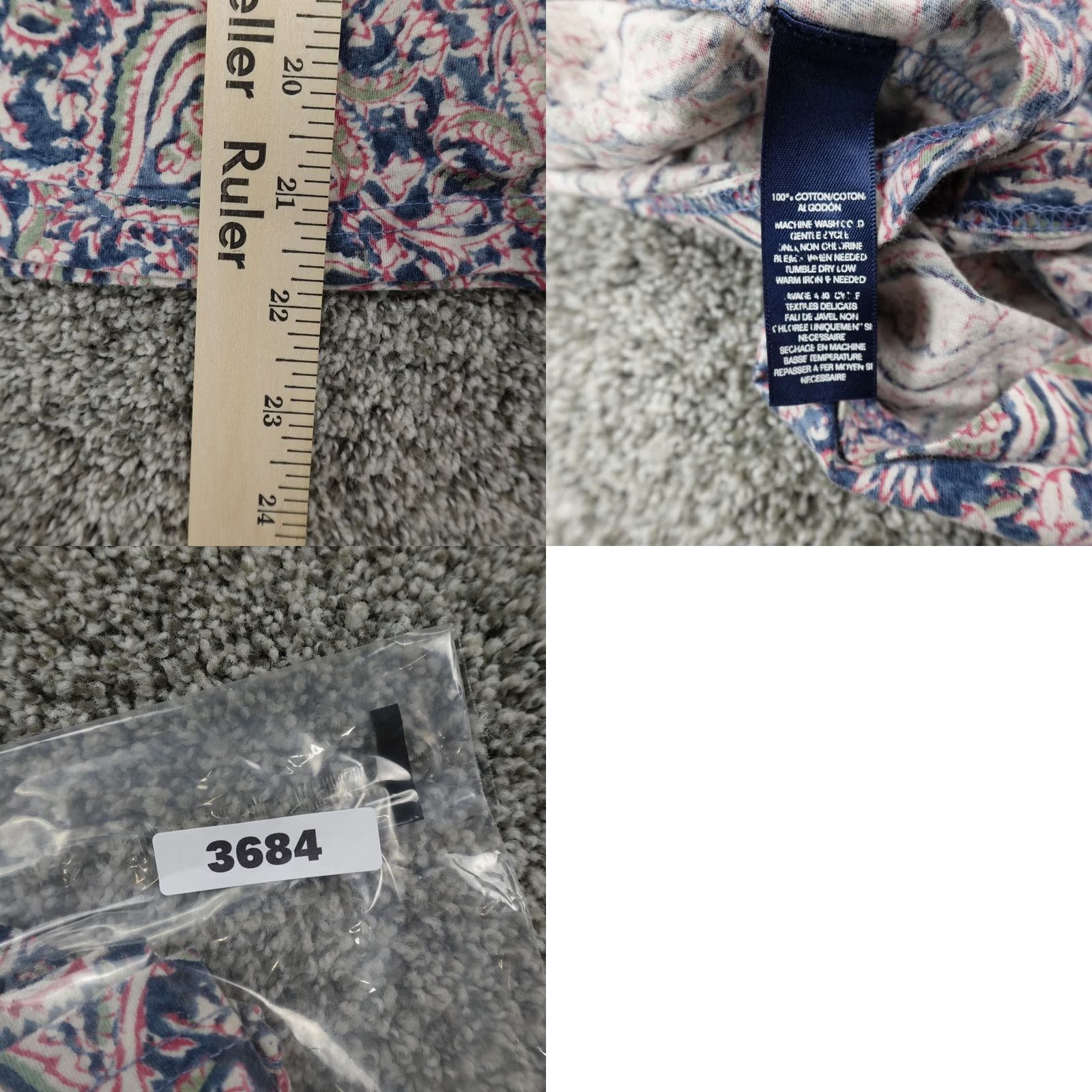 Polo Ralph Lauren Ralph Lauren Chaps Shirt Womens Medium Blue Floral Popover Henley Casual Top Shirt Size M / US 6-8 / IT 42-44 - 8 Thumbnail