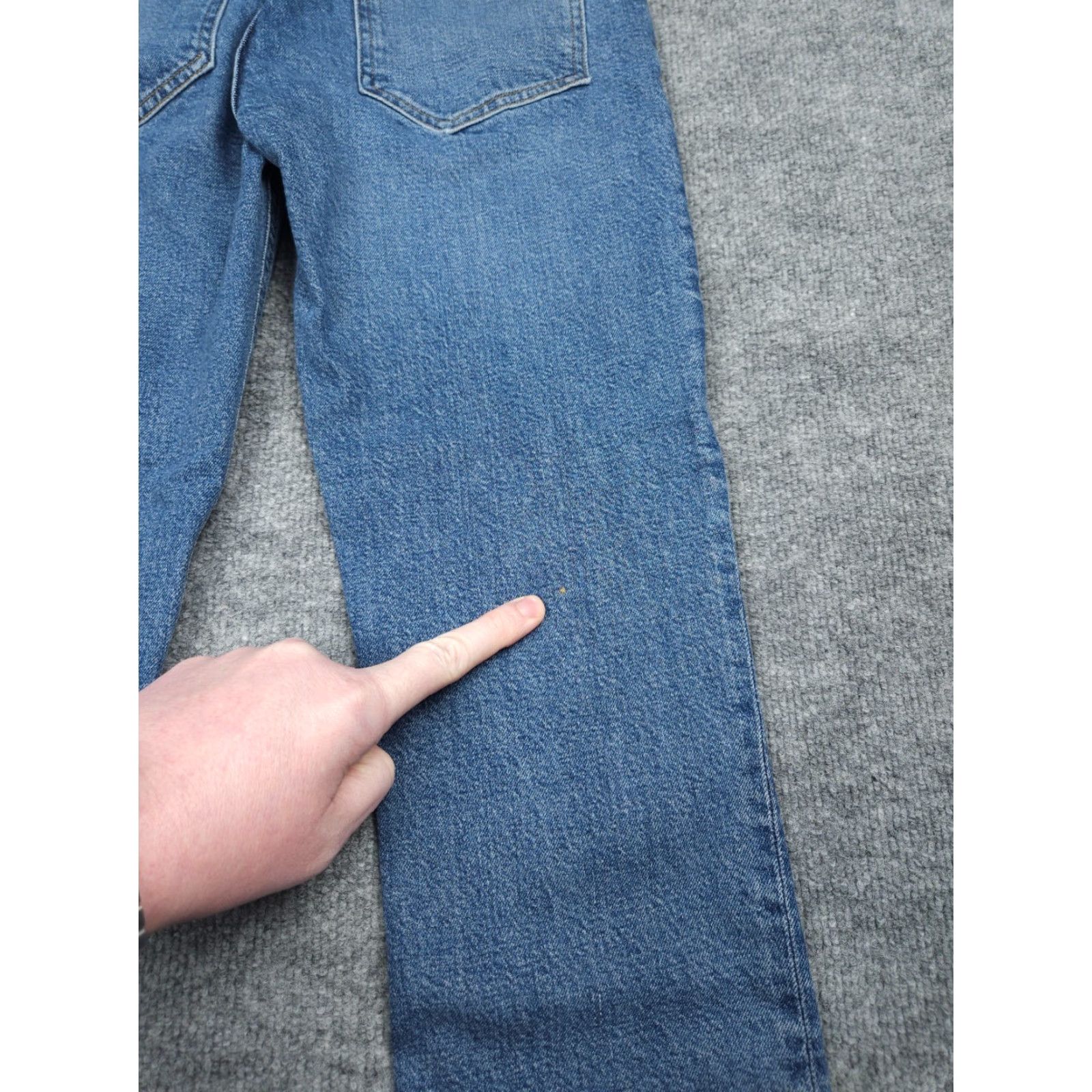 Agolde AGOLDE Jeans Women's Riley Mid Rise Straight Leg CROP 27 (FITS 25 x 25) Blue Size 27" / US 4 / IT 40 - 5 Thumbnail