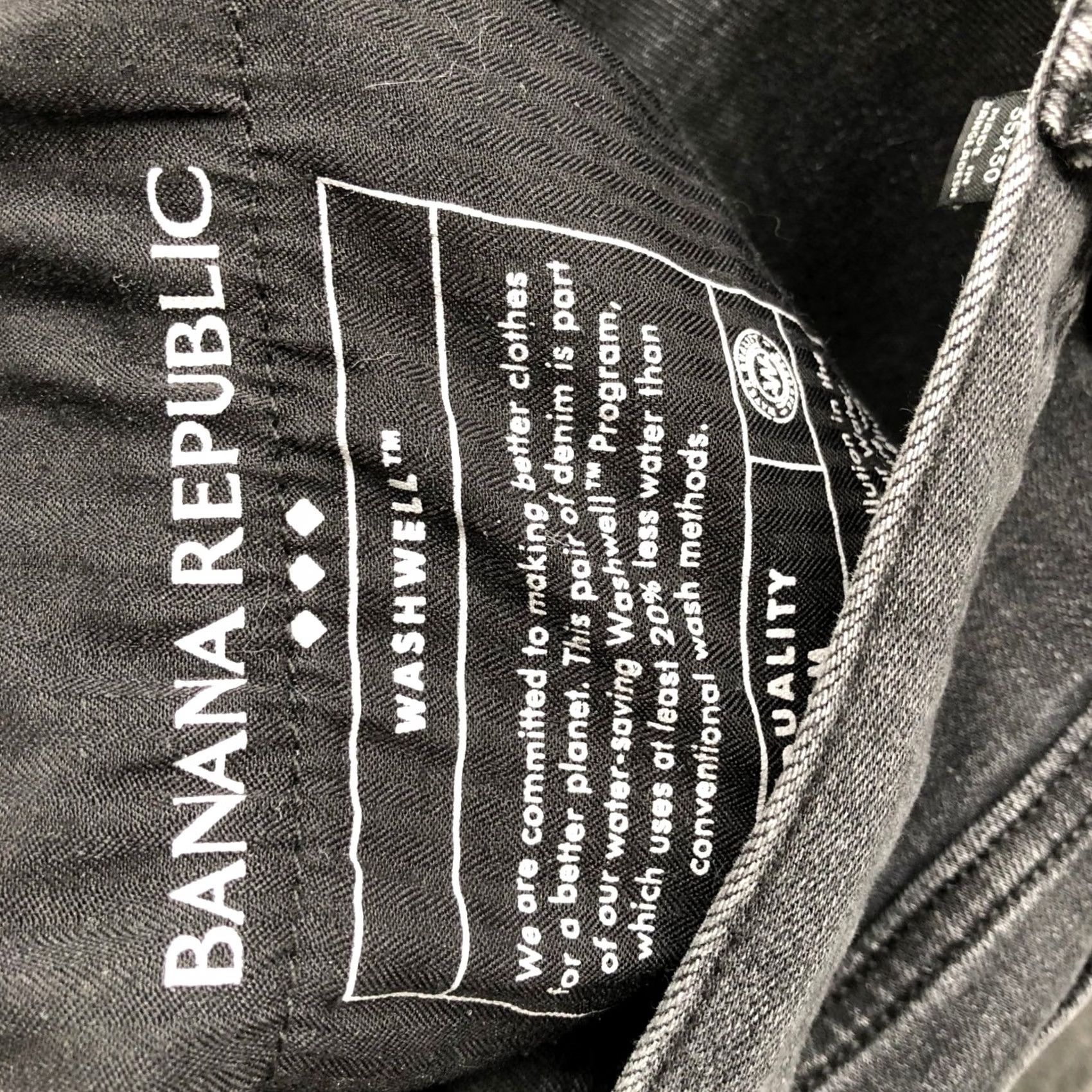 Banana Republic Banana Republic Travel Jeans Mens 35x28 Charcoal Wash Athletic Fit Stretch Denim 5-Pocket Baggy? No, Tapered. Gray/Black Size US 35 - 5 Thumbnail