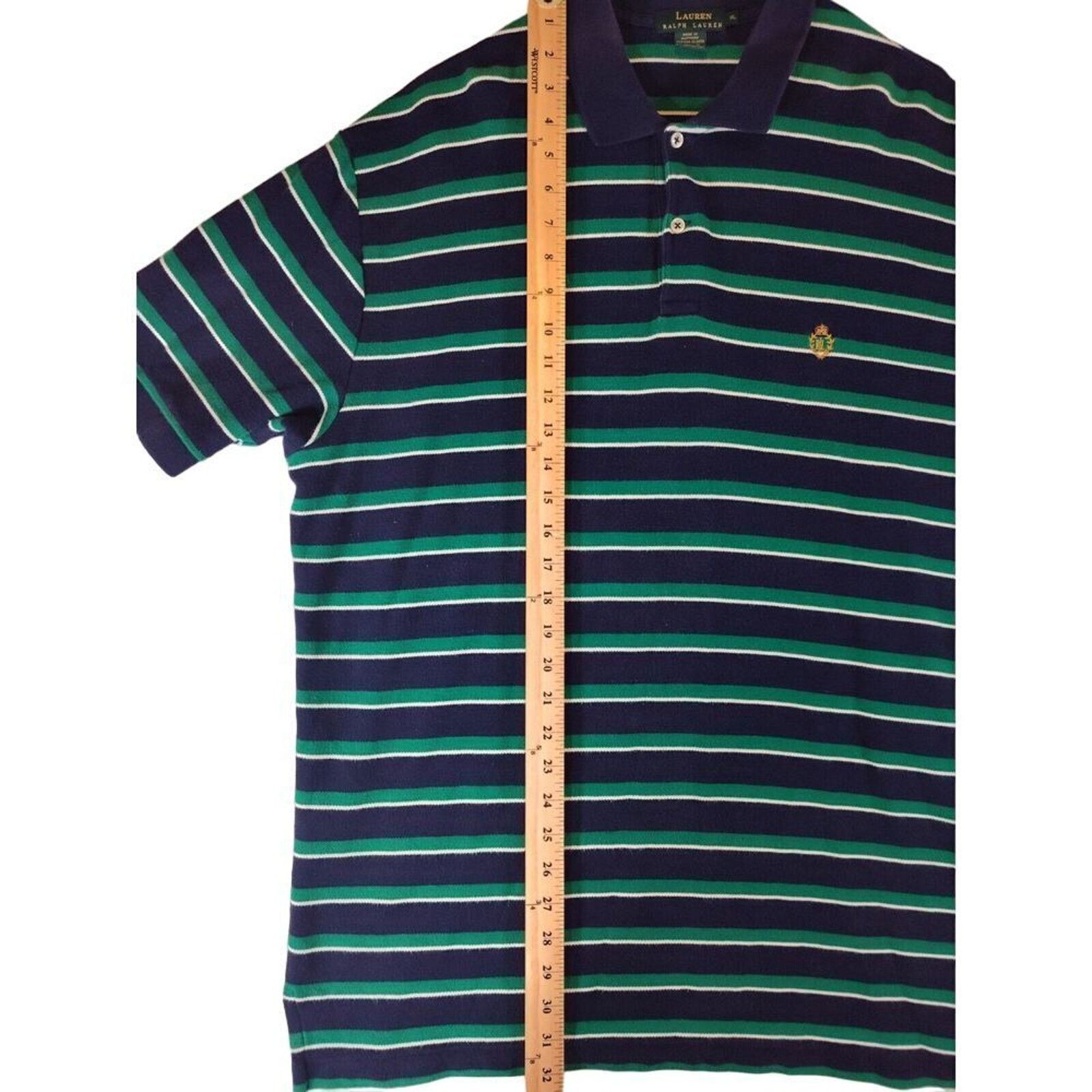 Lauren Ralph Lauren Lauren Ralph Lauren VTG Polo Mens X Large Blue Green USA Size US XL / EU 56 / 4 - 3 Thumbnail