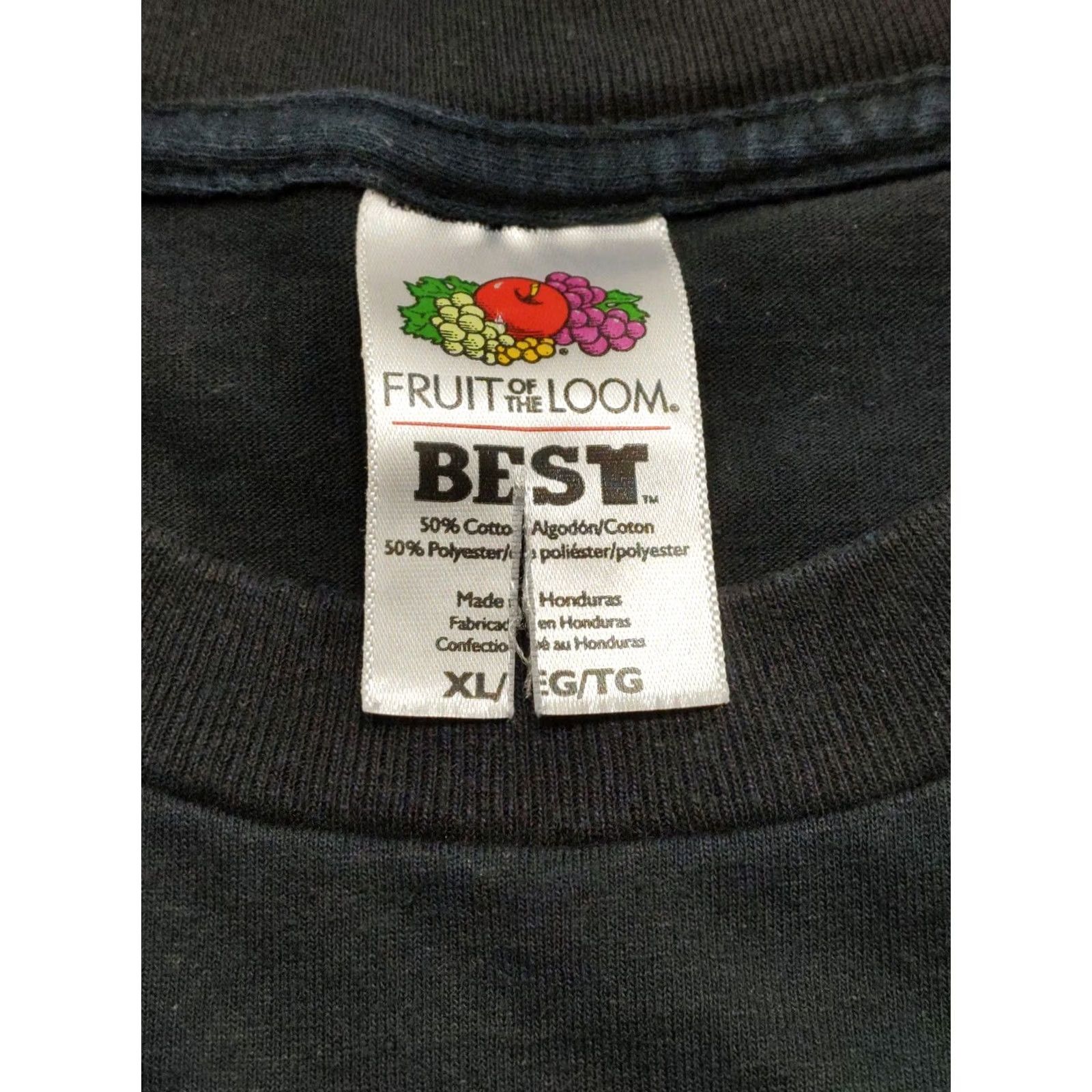 Fruit Of The Loom VINTAGE 90s Fruit of the Loom T-Shirt XL Faded Black Eagle United States Mens Size US XL / EU 56 / 4 - 6 Thumbnail