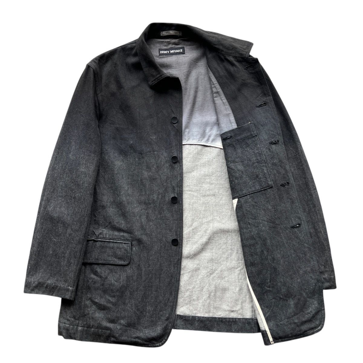 Issey Miyake 🔥 Rare Issey Miyake Dyed Denim Chore Jacket Size US M / EU 48-50 / 2 - 9 Thumbnail