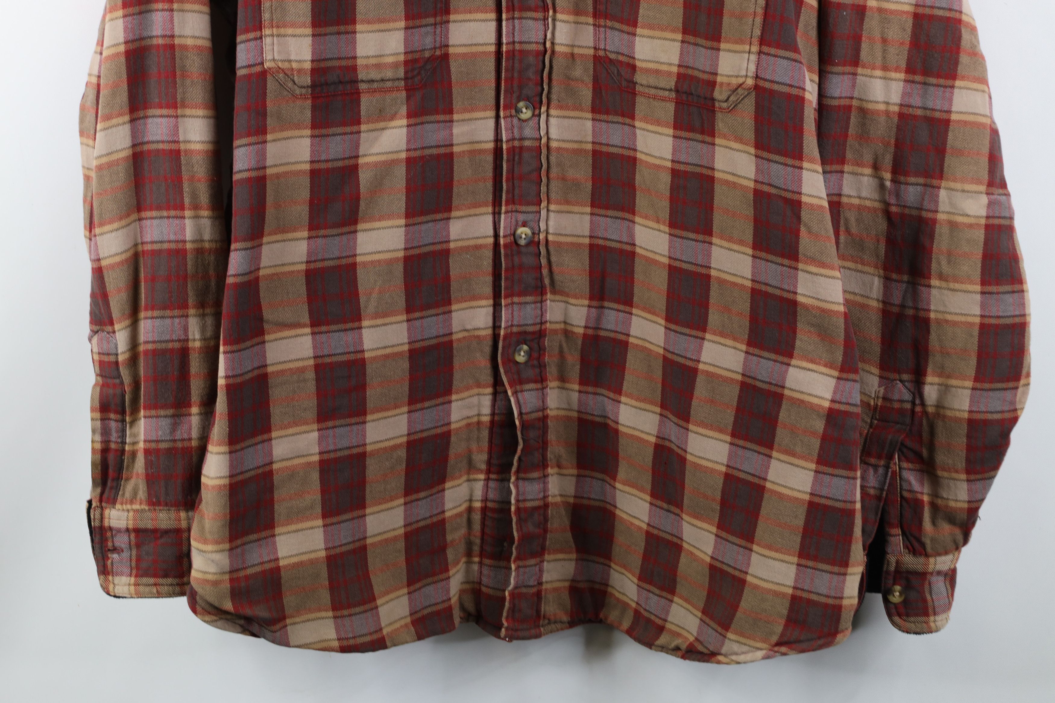 Vintage Vintage Y2K Streetwear Lined Flannel Button Shirt Jacket Size US XL / EU 56 / 4 - 3 Thumbnail