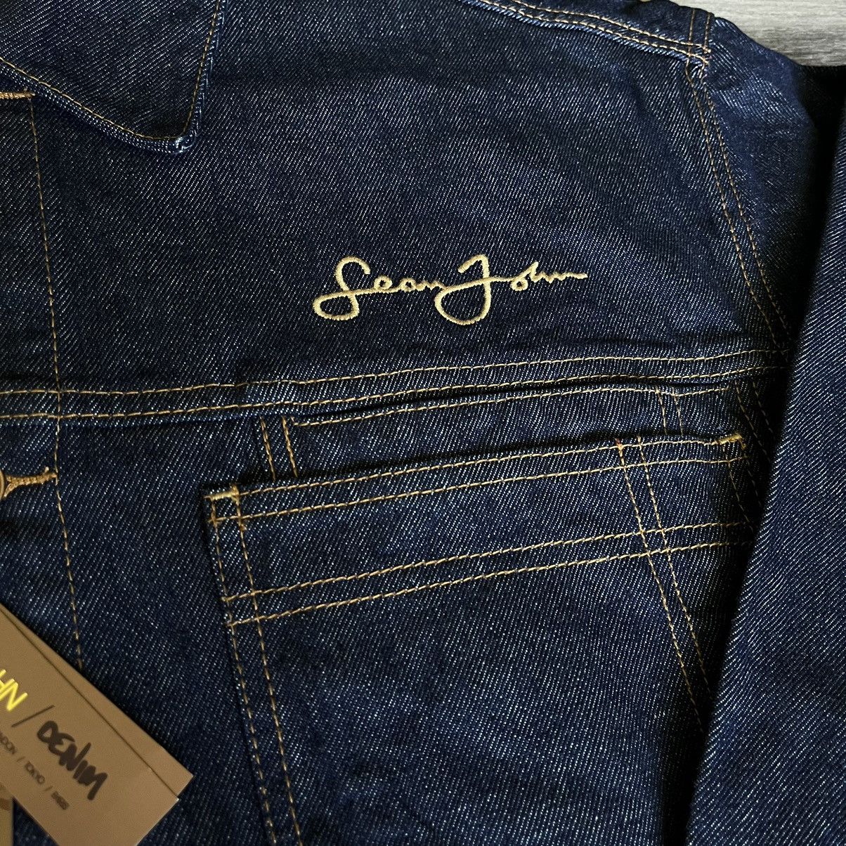 Sean John New Vintage 1990s Sean John Baggy Logo Denim Jean Jacket XXL Size US XXL / EU 58 / 5 - 4 Thumbnail