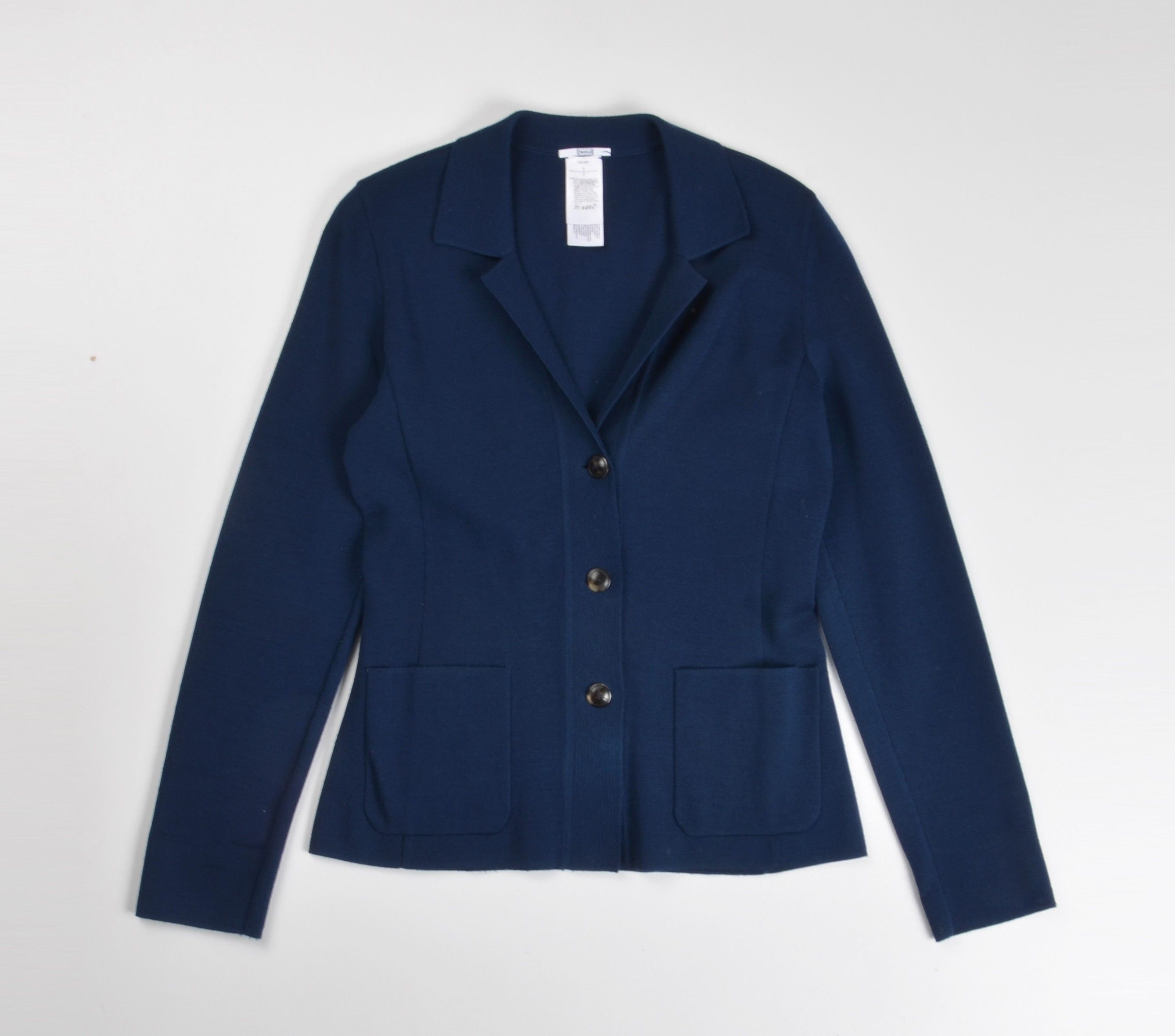 Wolford Wolford Blue Virgin Wool 3 Button Tailored Blazer Size S / US 4 / IT 40 - 4 Thumbnail