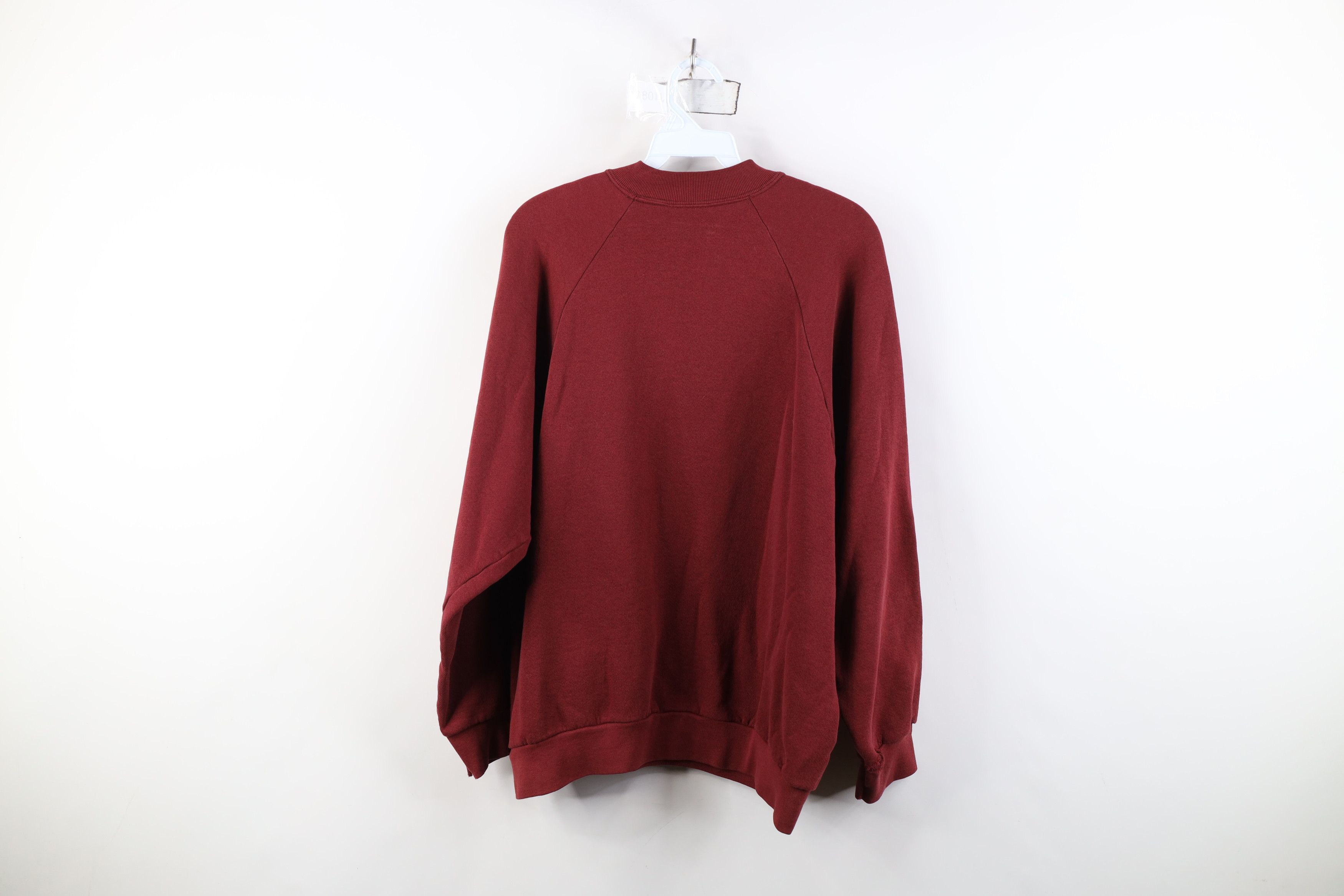 Vintage Vintage 70s 80s Streetwear Raglan Crewneck Sweatshirt Red Size US XL / EU 56 / 4 - 12 Thumbnail