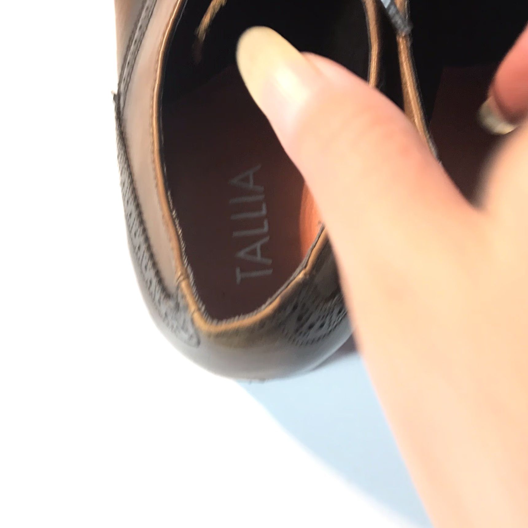 Tallia Talia Bonito Oxford Dress Shoes Mens 8.5M Brown Leather Lace Up Round Toe - Breathable, Lightweight, Lined Size US 8.5 / EU 41-42 - 5 Thumbnail