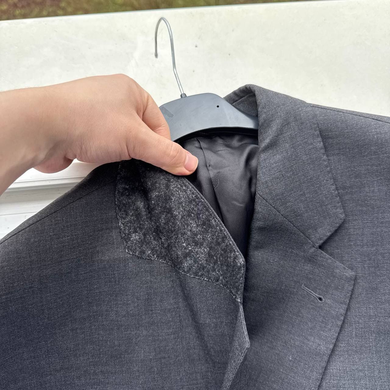 Burberry Crazy Vintage Wool Grey Burberry Suit Blazer Size 54R - 13 Thumbnail