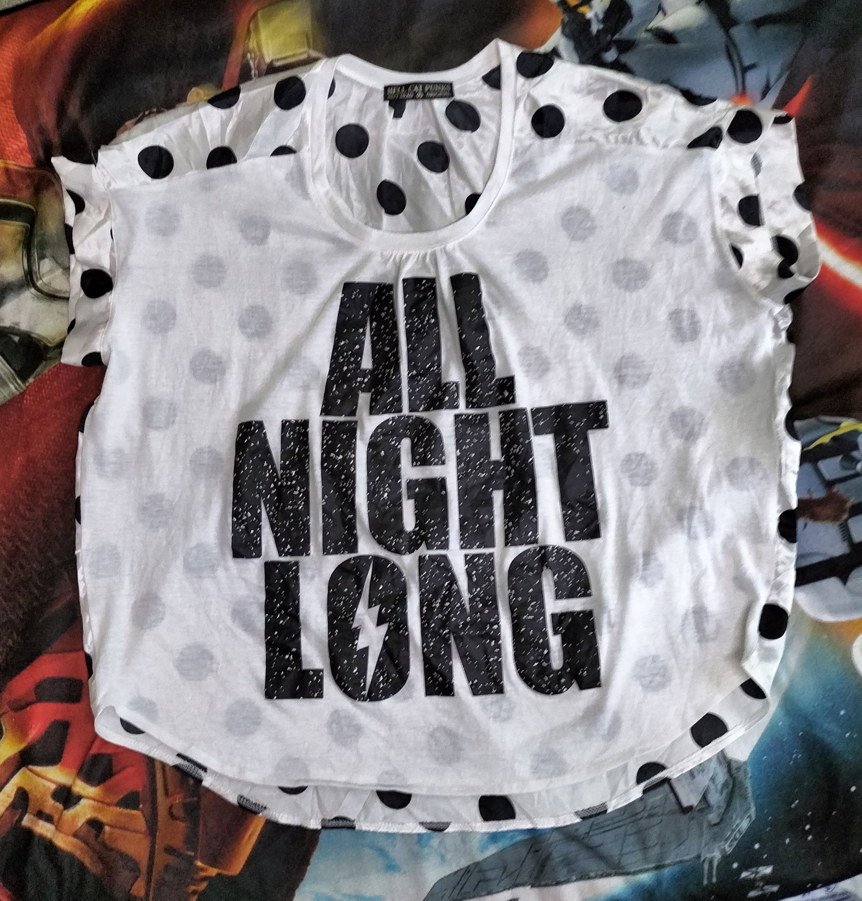 Japanese Brand Hellcat punks "All night Long " polkadot tops Size ONE SIZE - 3 Thumbnail
