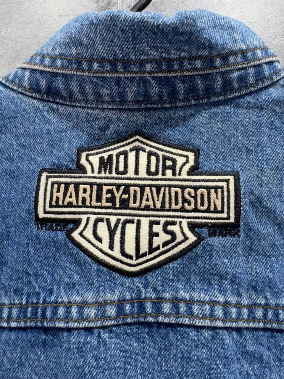 Vintage VINTAGE Harley Davidson Jacket Womens Jean Denim Blue 90s Size M / US 6-8 / IT 42-44 - 12 Thumbnail