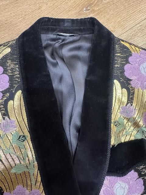 Dolce & Gabbana Dolce and Gabanna Floral Blazer with Velvet Lapel Size 48R - 3 Thumbnail