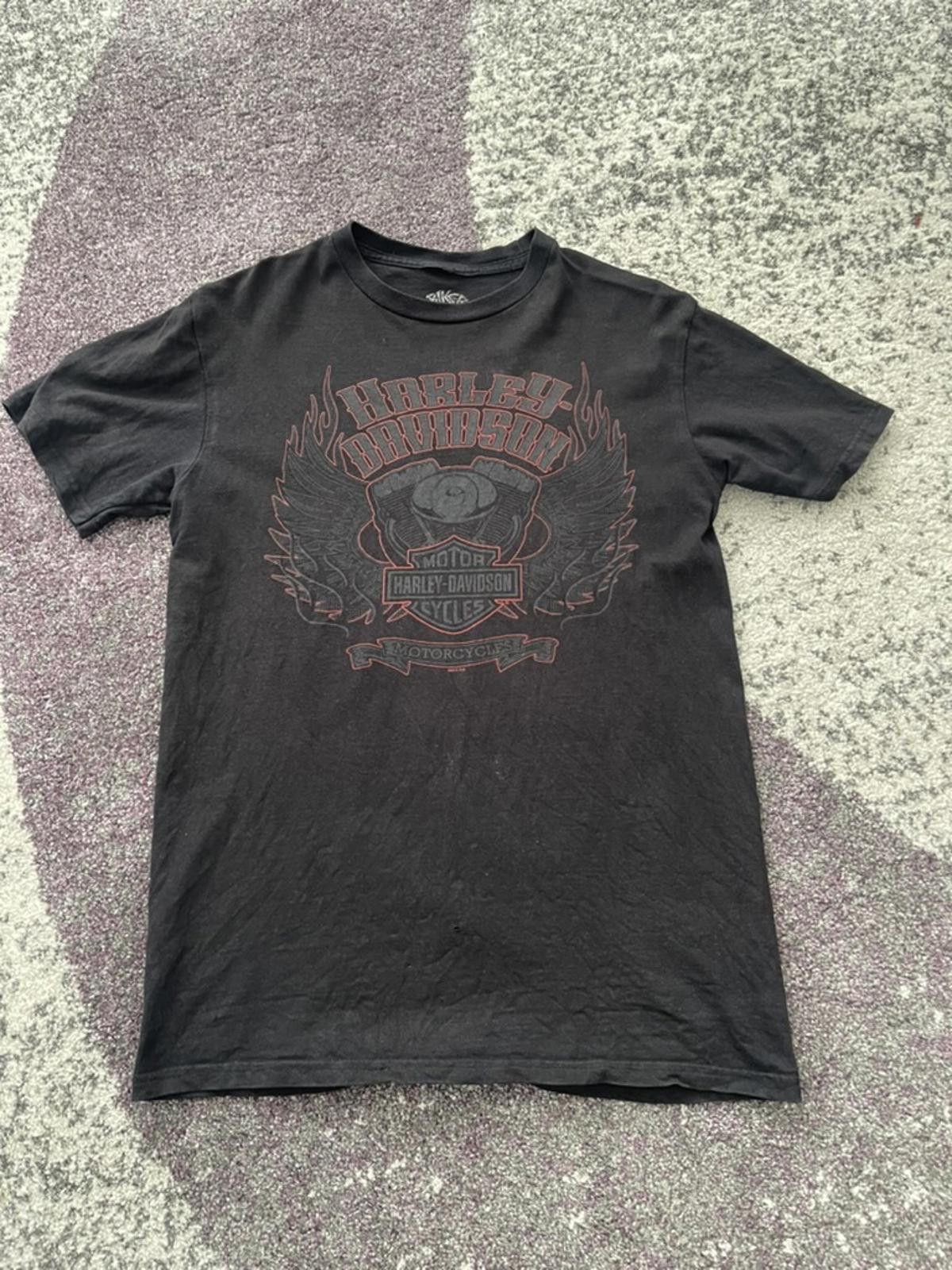 Harley Davidson Faded 2013 Harley-Davidson Flame Wing Tee – Biker Skull Tag Size US M / EU 48-50 / 2 - 1 Thumbnail
