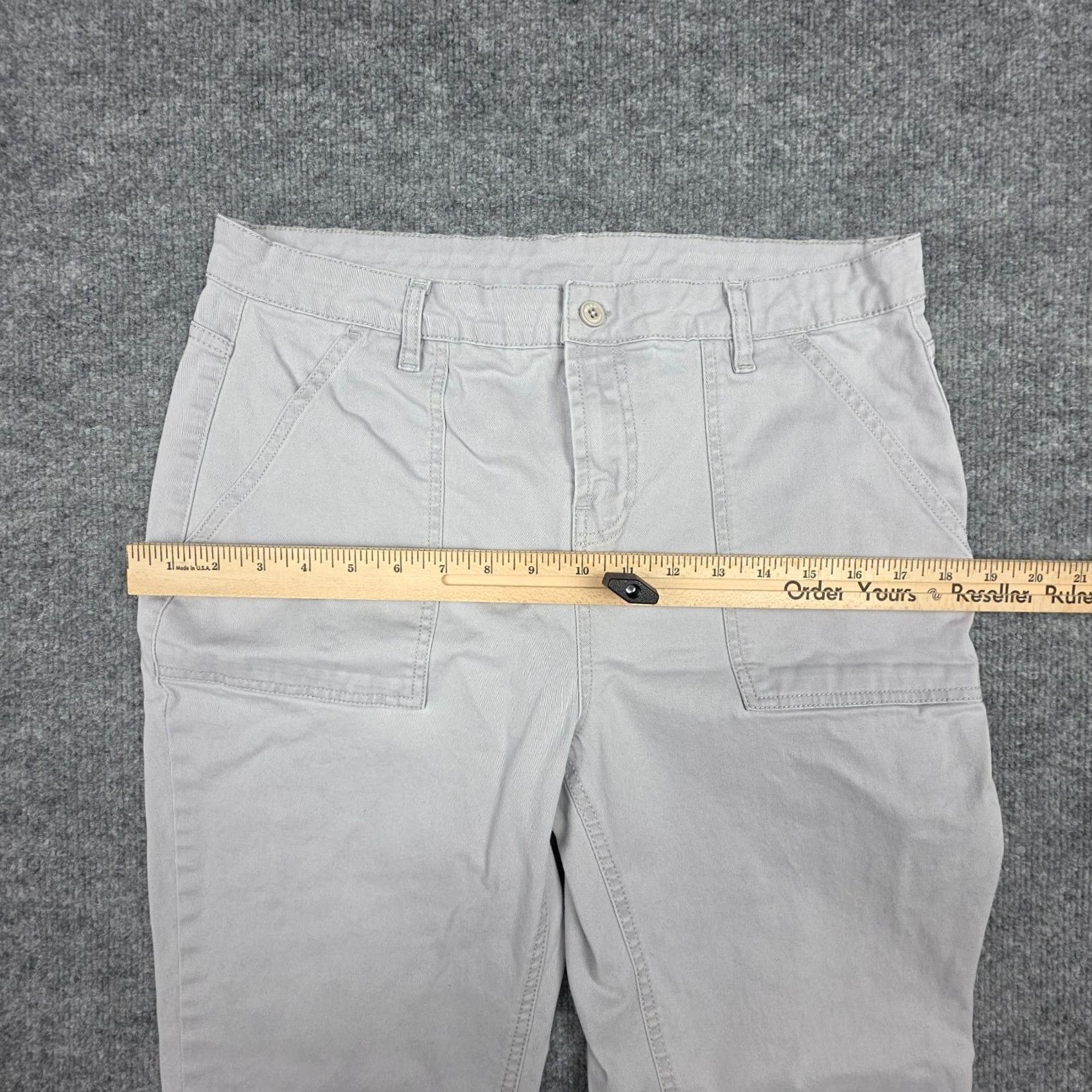 Vintage Wrap London Trousers Pants Women's 30 x 27 Gray Pockets Tapered Cotton Blend Size 30" / US 8 / IT 44 - 7 Thumbnail