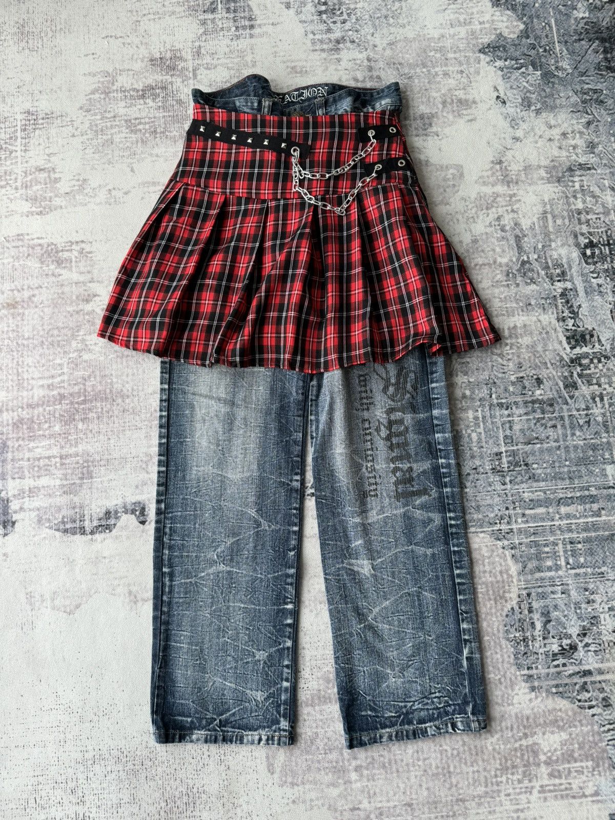 Japanese Brand XX Punk Riot Skirt Size 28" / US 6 / IT 42 - 2 Thumbnail