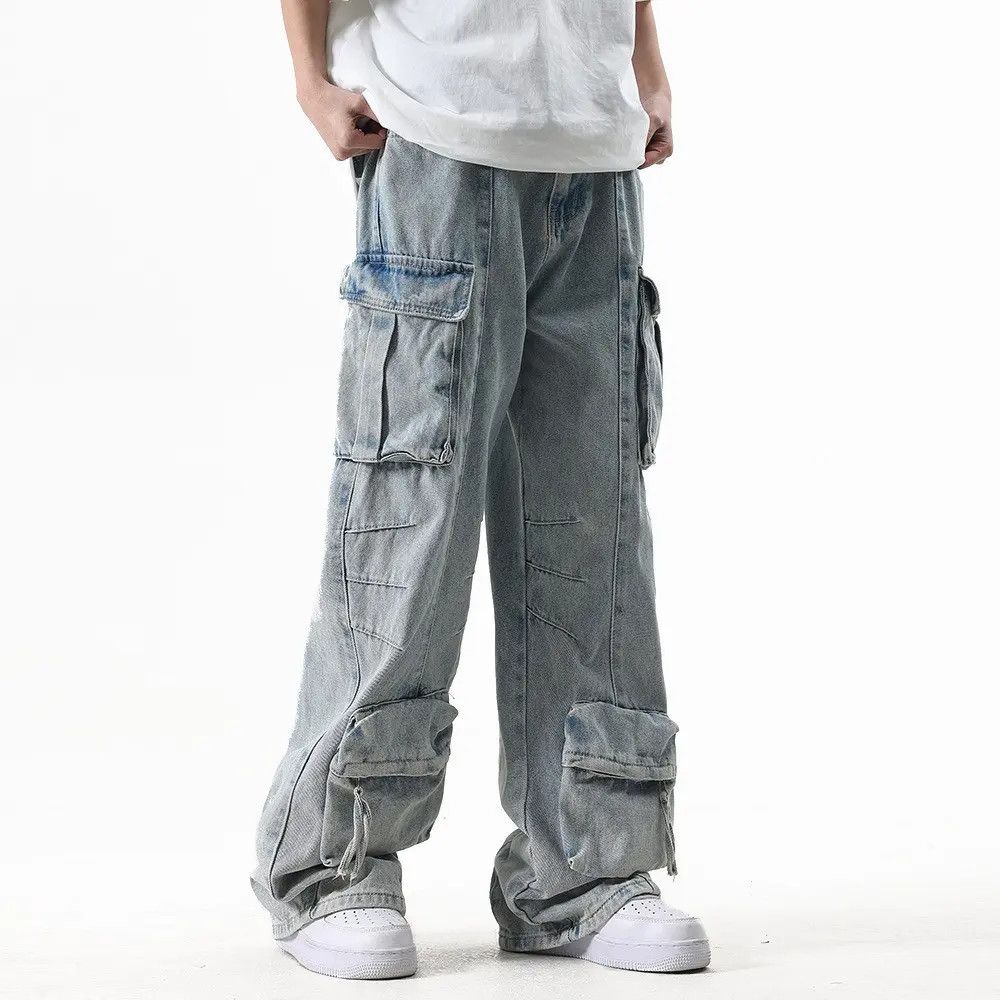 Japanese Brand × Jean Blue Cargo Denim Jeans Size US 28 / EU 44 - 5 Thumbnail
