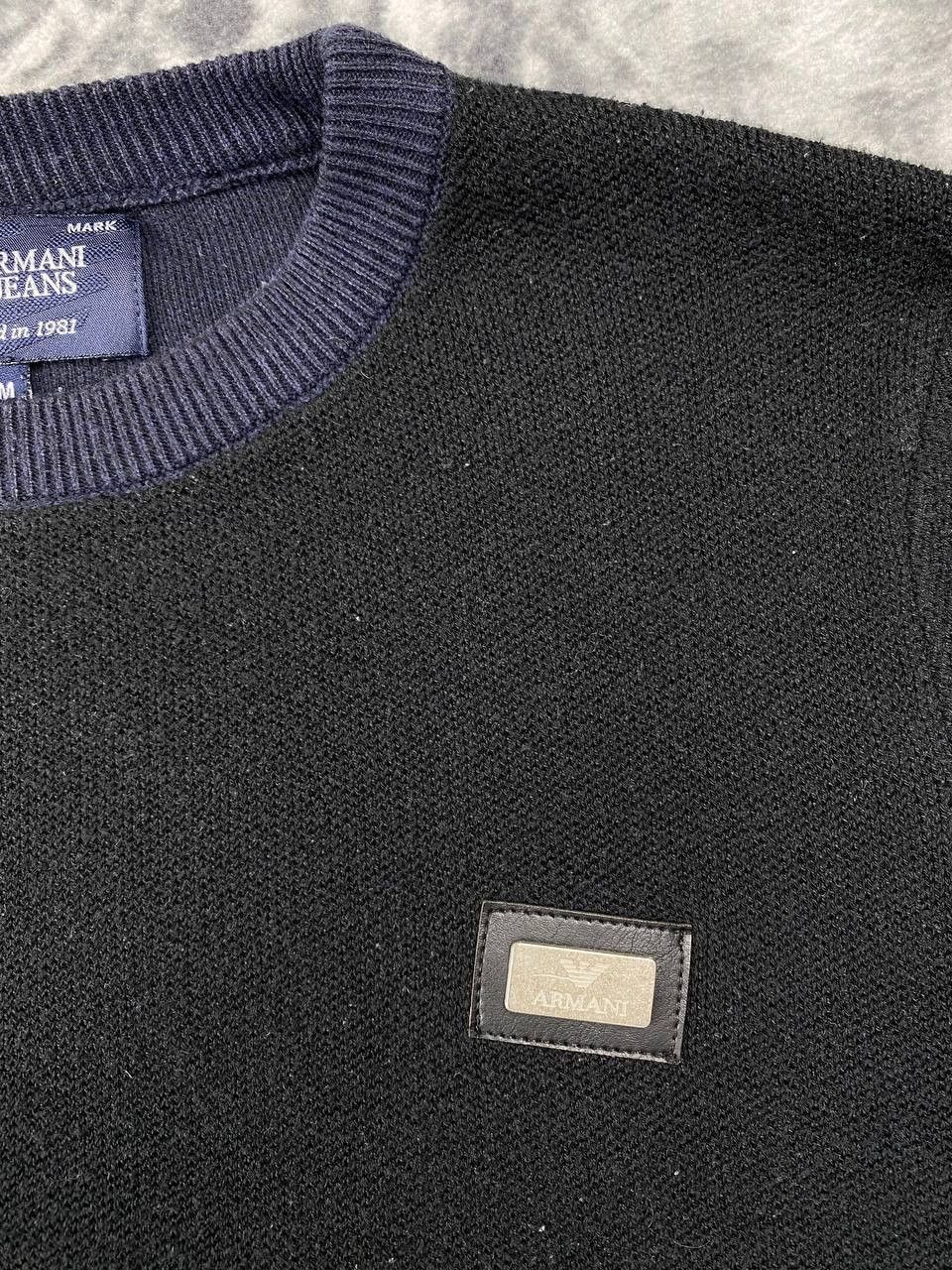 Armani Armani Jeans Metal Logo Knit Sweater Size US M / EU 48-50 / 2 - 3 Thumbnail