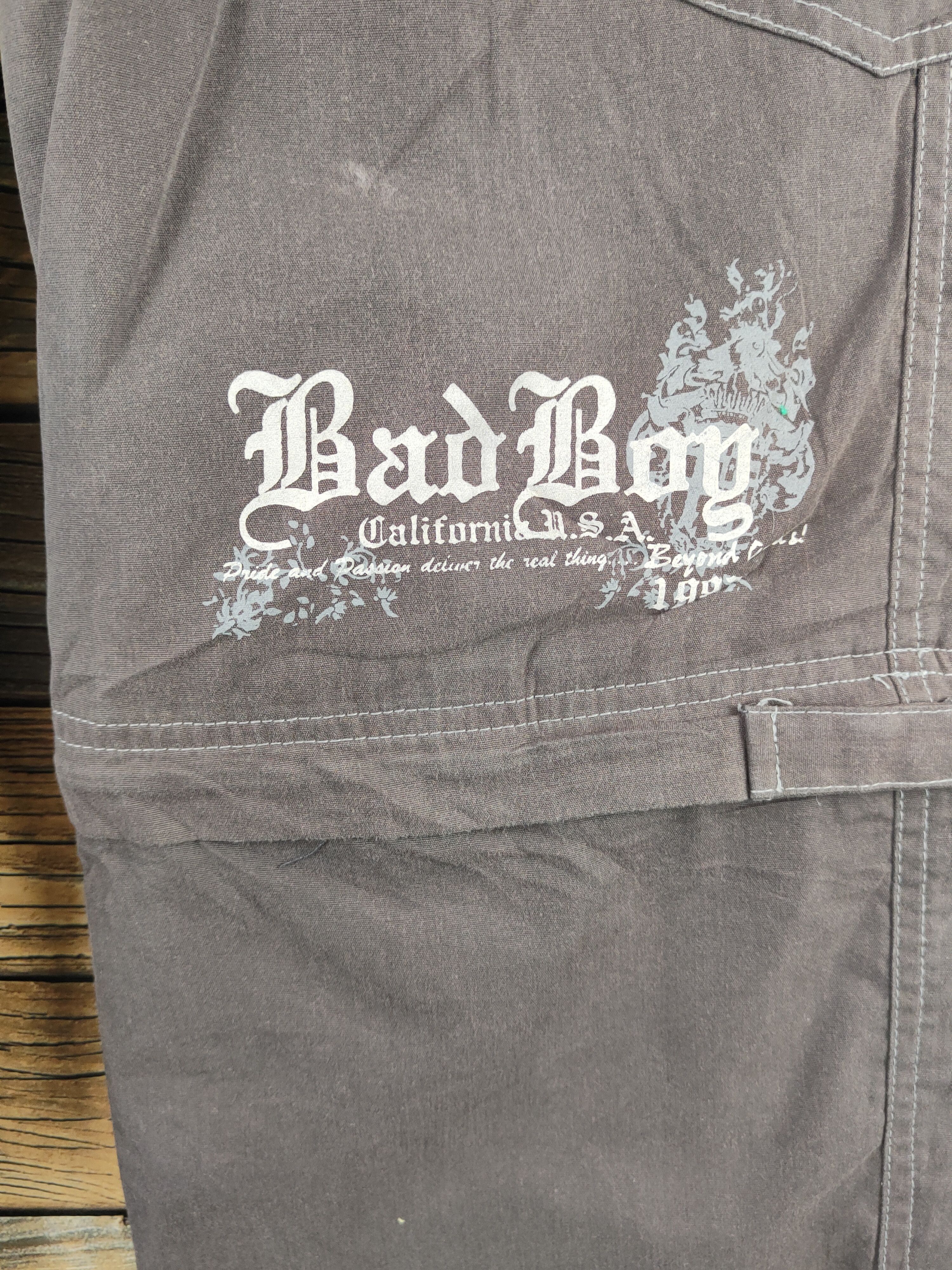 Japanese Brand Bad Boy Dark Gray Multipocket Tactical Cargo Pants #W2193 Size US 31 - 7 Thumbnail