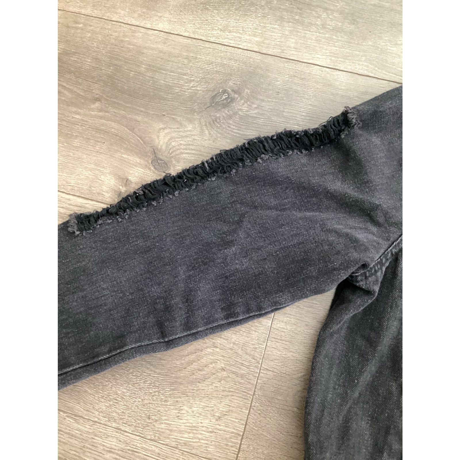 X-LARGE Ci Sono Denim - Distressed Black Jean Jacket Women's X-Large Size 40" / US 18 - 6 Thumbnail