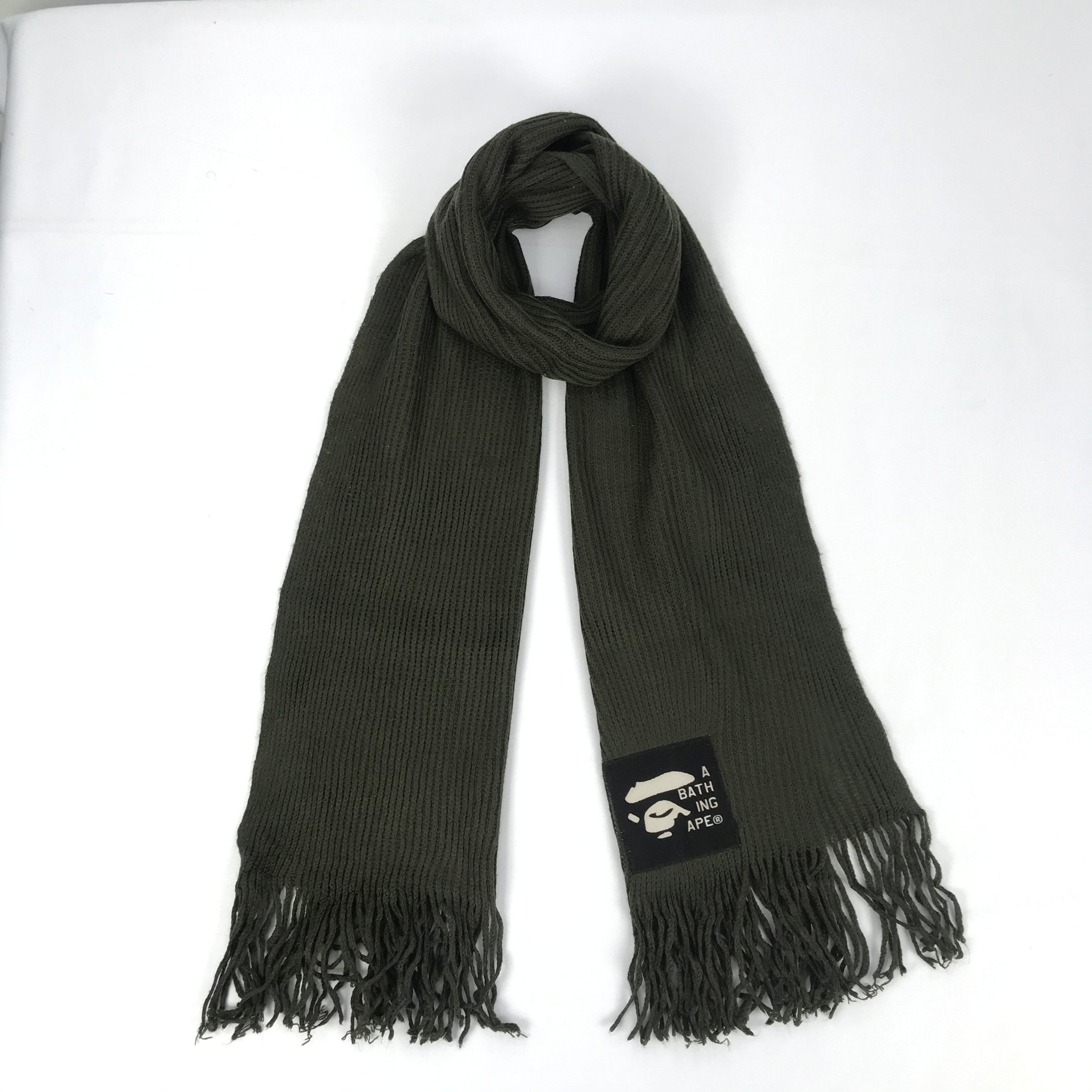 Bape × Vintage BAPE A Bathing Ape Scarf Muffler Wool Cashmere Scarves Size ONE SIZE - 1 Thumbnail