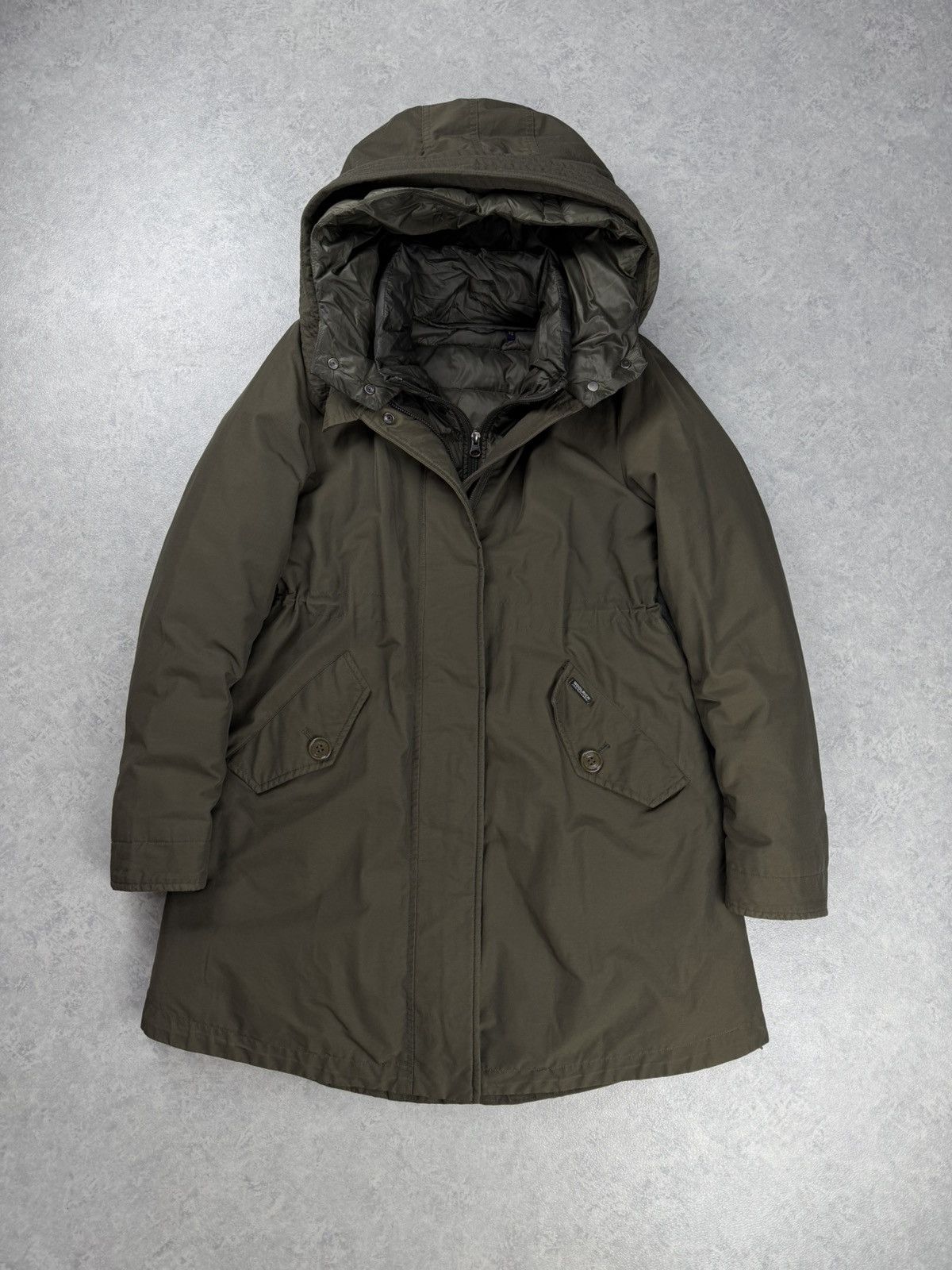 Woolrich Woolen Mills Women’s Woolrich Ramar Cloth Hooded Parka Jacket Olive M Size M / US 6-8 / IT 42-44 - 1 Thumbnail