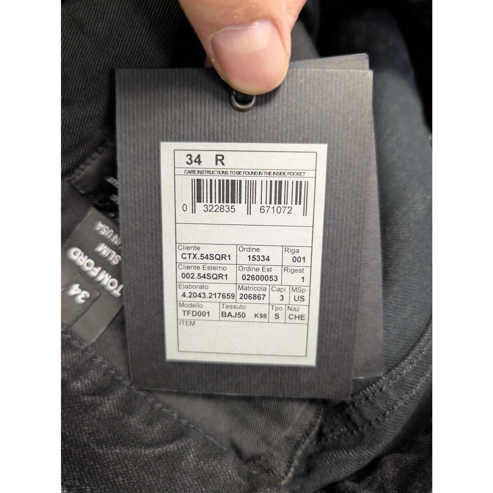 Tom Ford o1rshd1 Slim Fit Denim Jeans in Aged Black Size US 34 / EU 50 - 22 Thumbnail