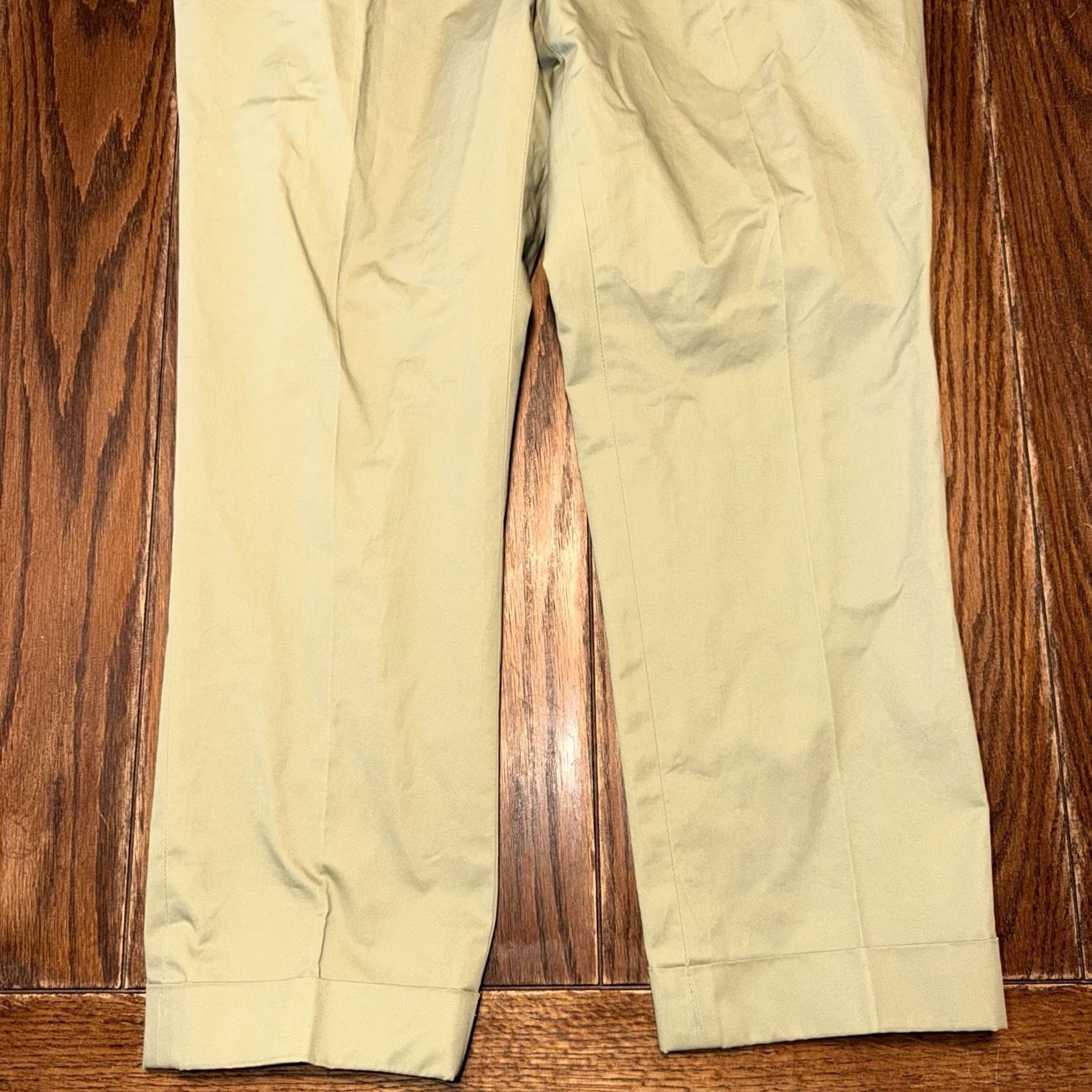 Vintage Spier & Mackay Slim Trousers Mens 38x28 Sage Green Adjustable Buckle Pleated New Size US 38 / EU 54 - 2 Thumbnail