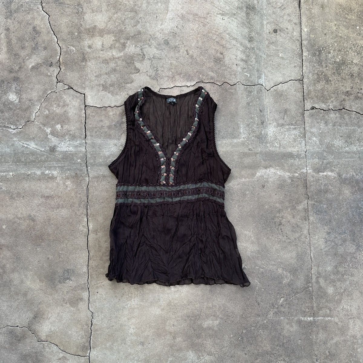 Japanese Brand × Vintage Vintage Y2K Driver Mesh Blouse Tank Top Size S / US 4 / IT 40 - 1 Thumbnail