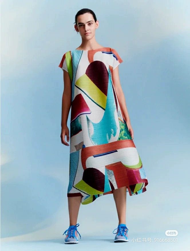 Issey Miyake Issey Miyake size:3 Red windmill horizontal stripe dress s Size M / US 6-8 / IT 42-44 - 3 Thumbnail