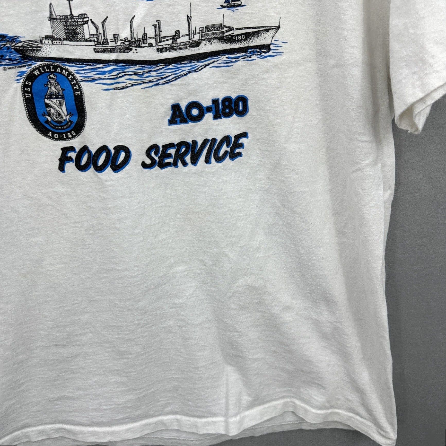 Hanes Vintage Hanes Beefy-T T-Shirt Men XL White 90s USA Navy Crew Neck Short Sleeve Size US XL / EU 56 / 4 - 4 Thumbnail