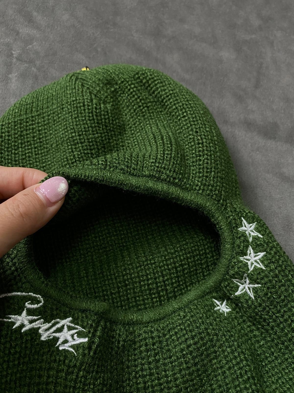Corteiz Corteiz 5 Starz Baby Green Knit Bally Balaclava Ski Mask Size ONE SIZE - 5 Thumbnail