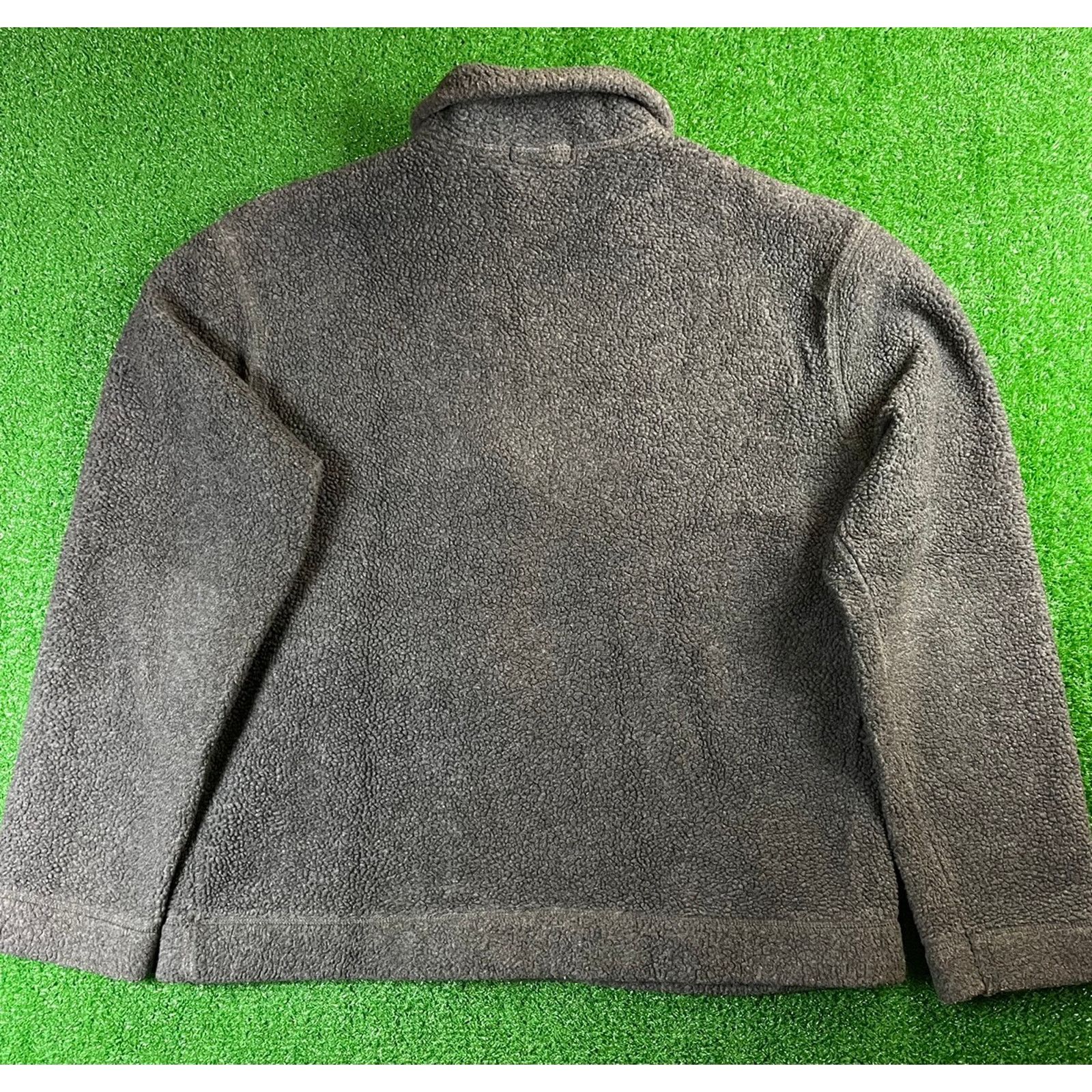 Gap × Vintage Vintage Y2K GAP Deep Pile Fleece Large Jacket Charcoal Gray Size US L / EU 52-54 / 3 - 4 Thumbnail