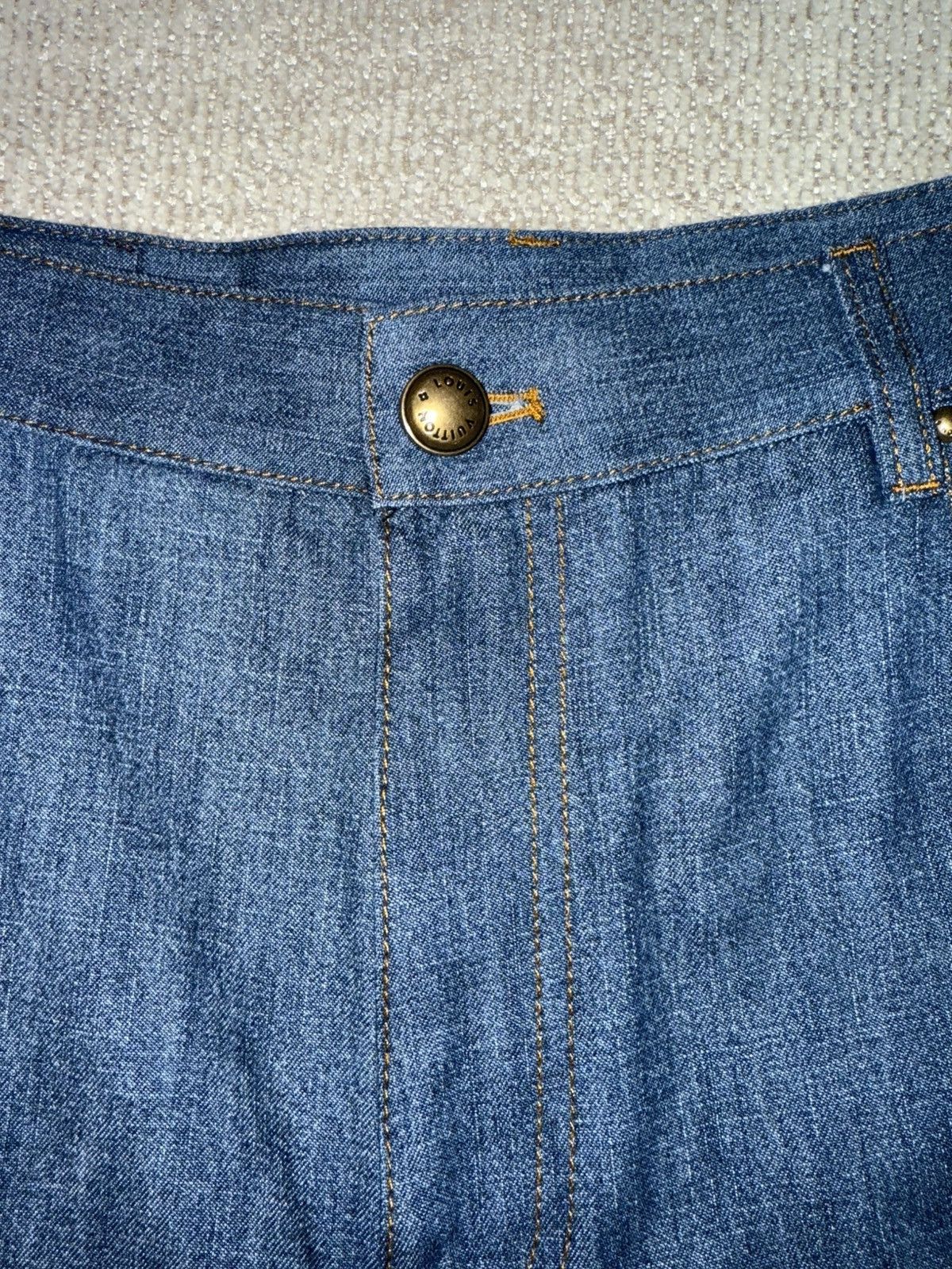 Louis Vuitton LOUIS VUITTON -COTTON CHAMBRAY ROPE LOGO SHORTS "INDIGO" Size US 34 / EU 50 - 3 Thumbnail